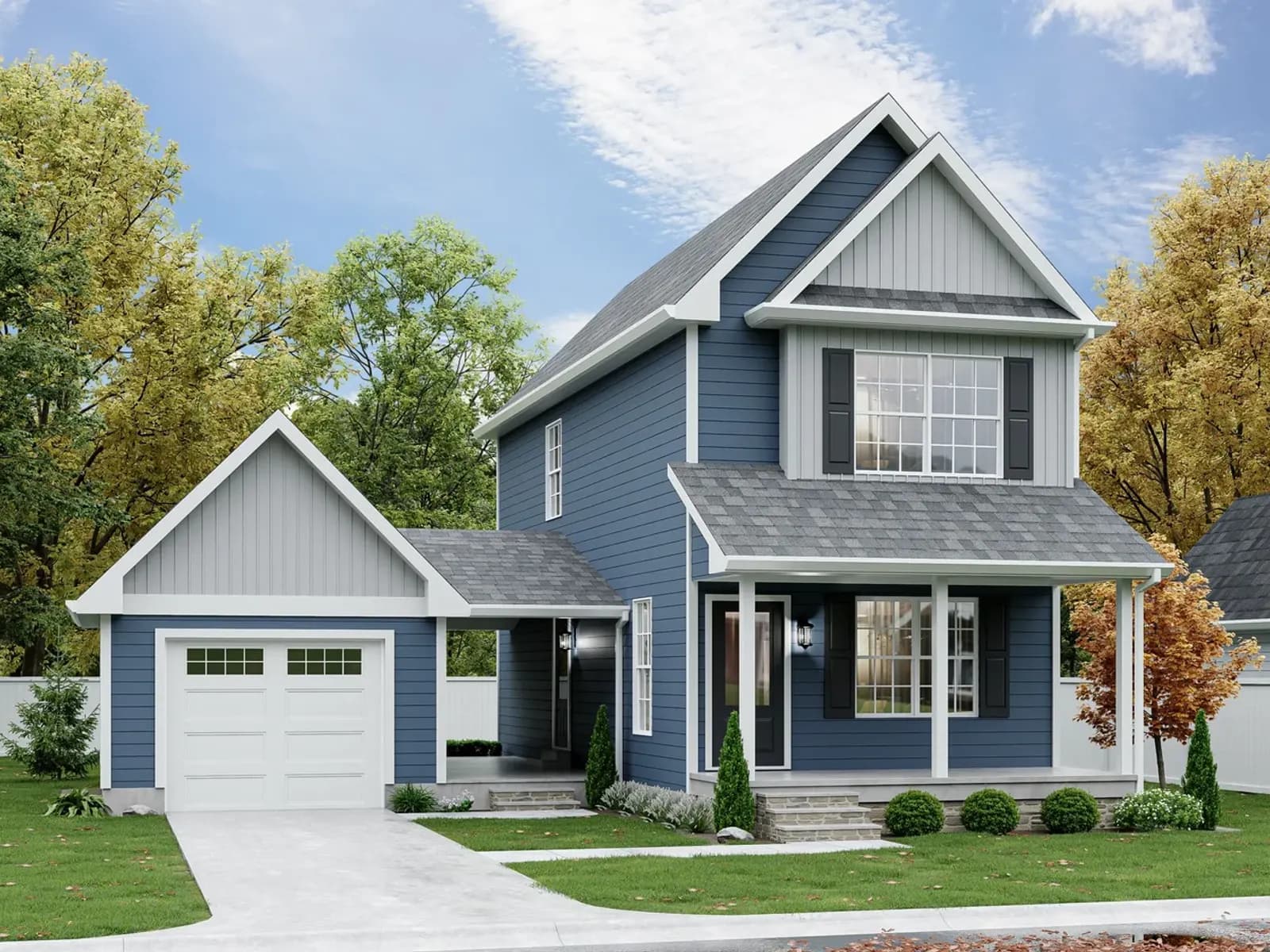 Oak Alley — Front elevation