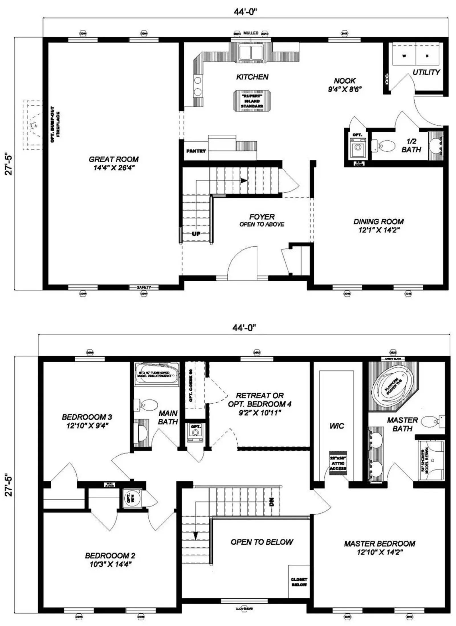 Chelsea floor plan, drawn by Pleasant Valley Homes