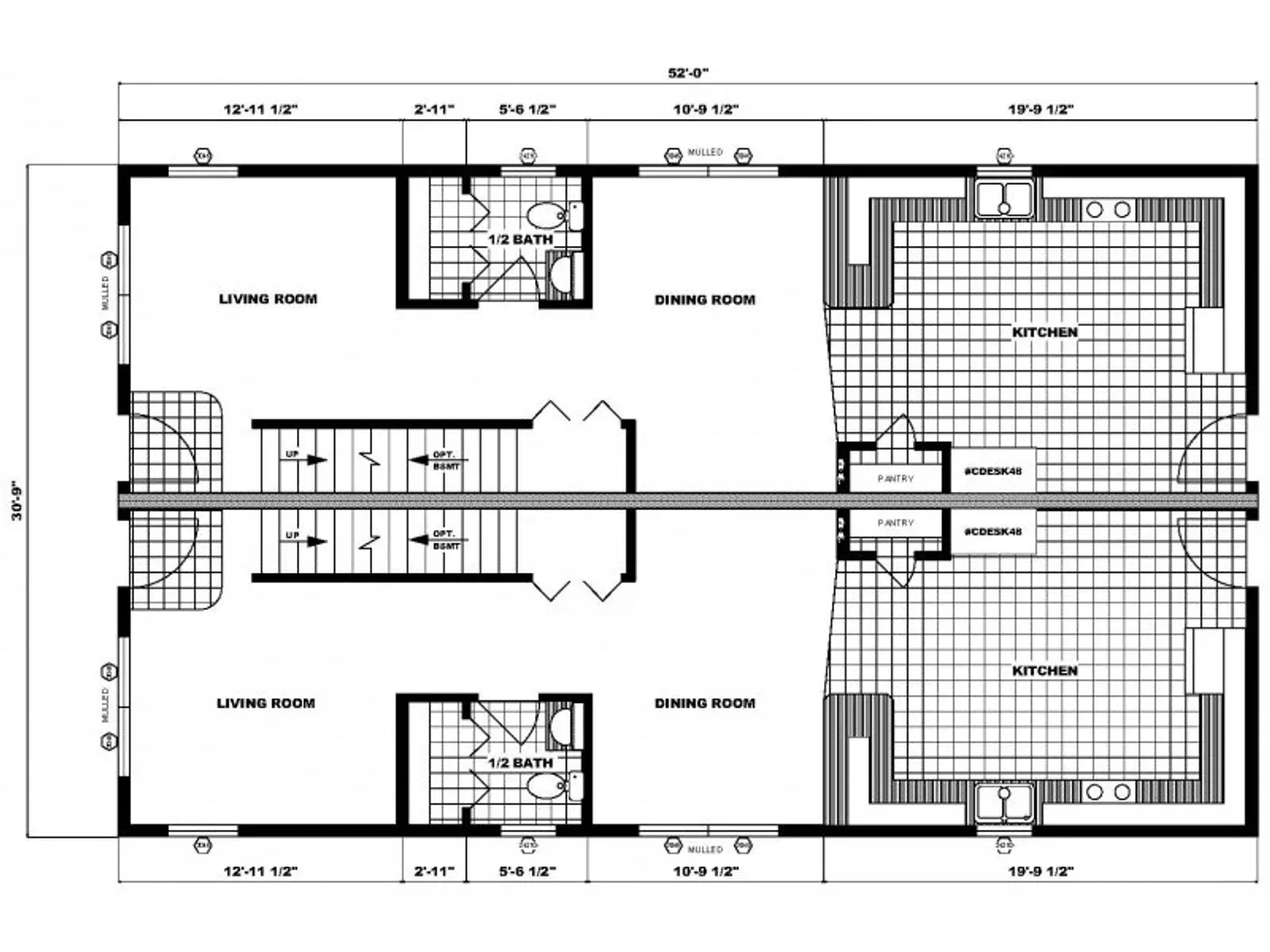 Dogwood floor plan, drawn by Pleasant Valley Homes