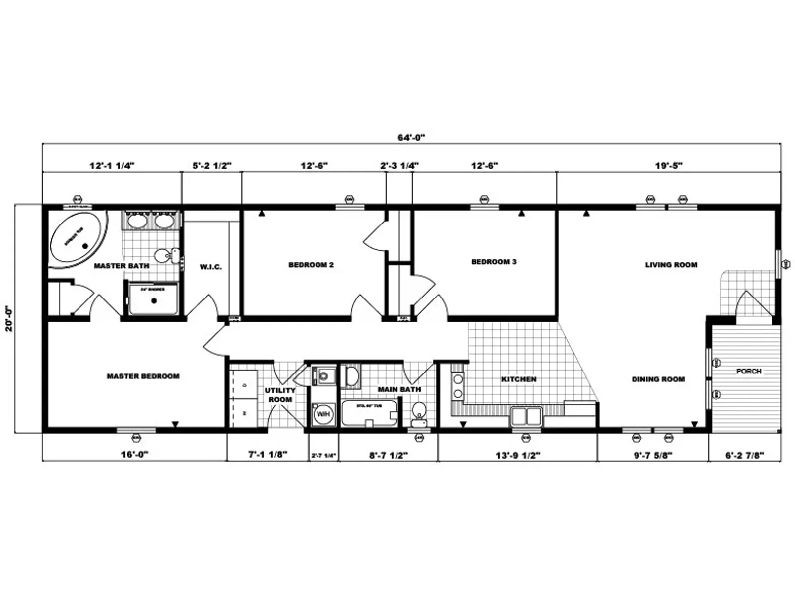 G-170 floor plan, drawn by Pine Grove Homes