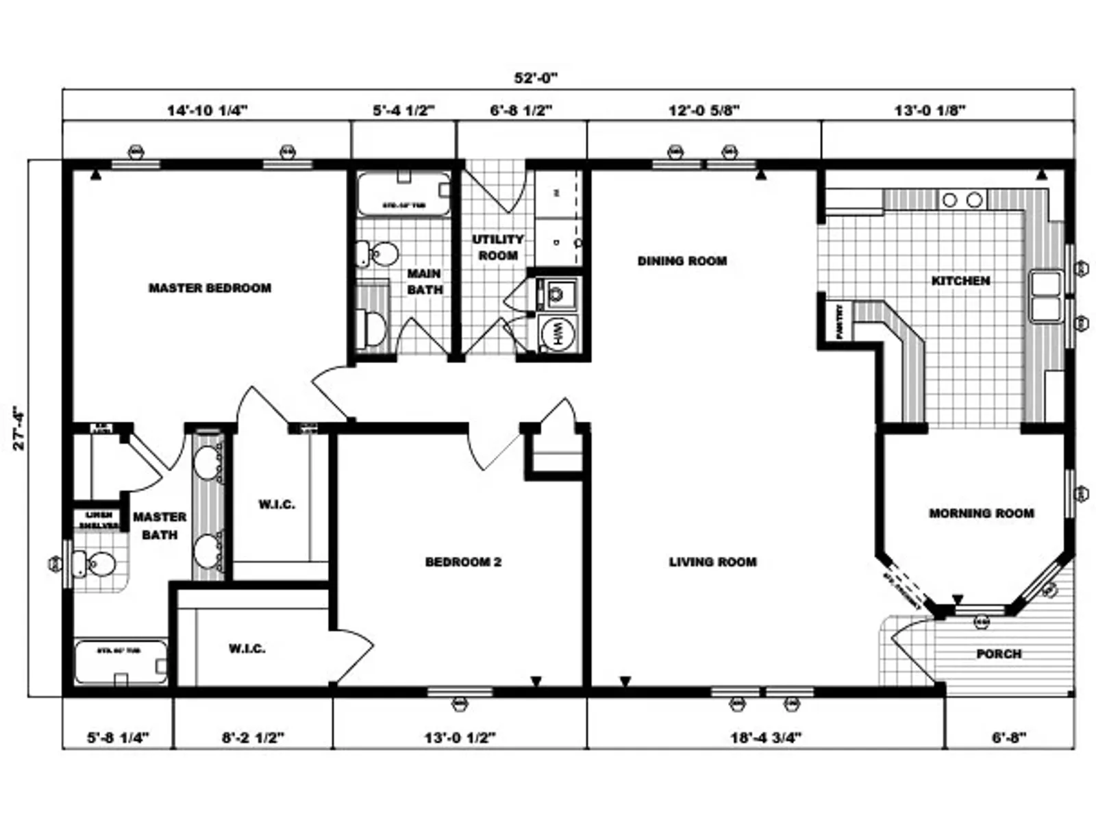 G-1743 floor plan, drawn by Pine Grove Homes