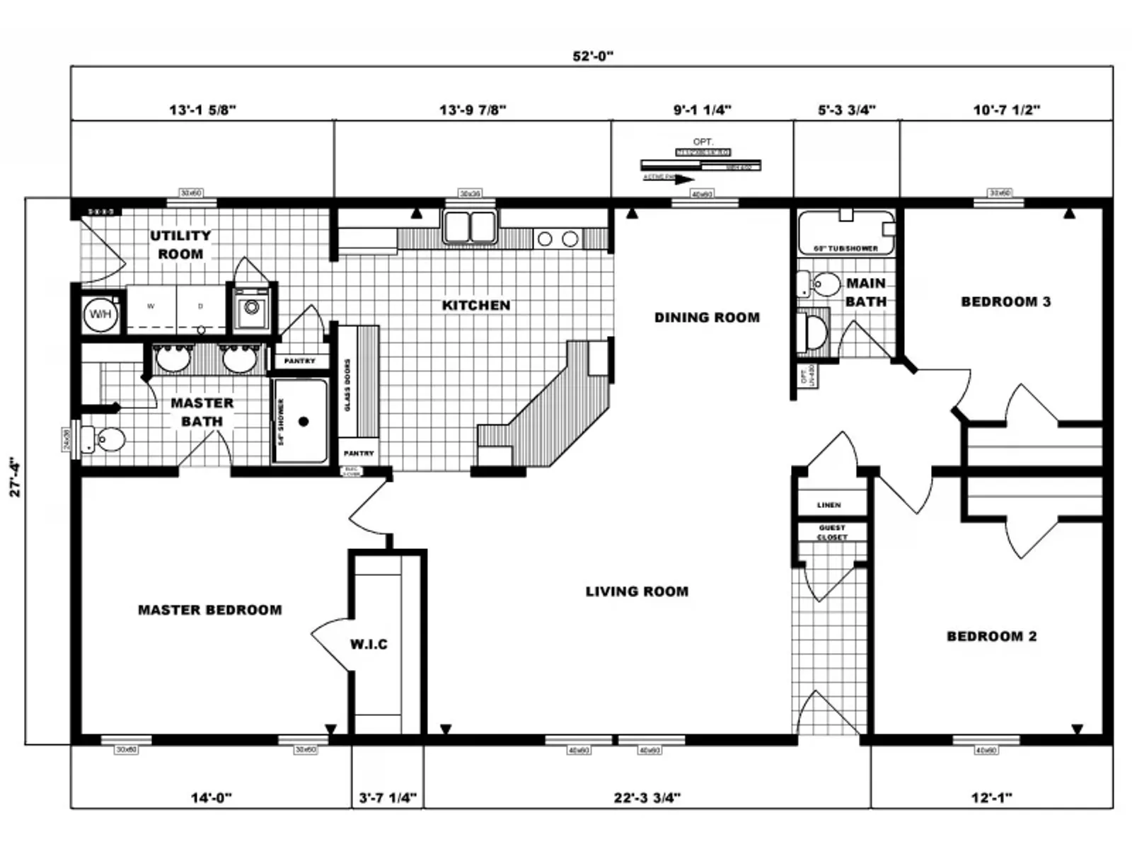G-1785 floor plan, drawn by Pine Grove Homes
