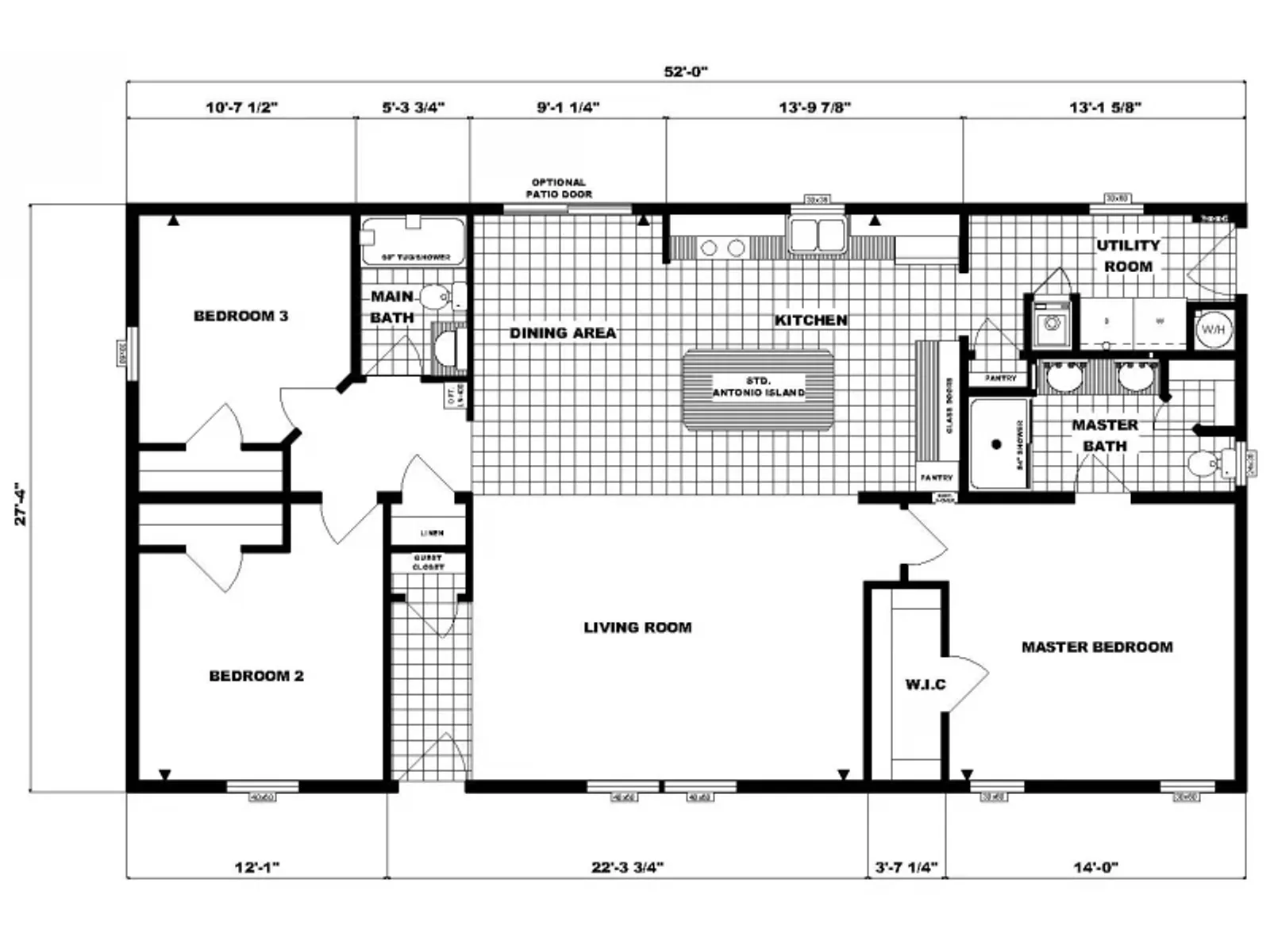 G-1787 floor plan, drawn by Pine Grove Homes