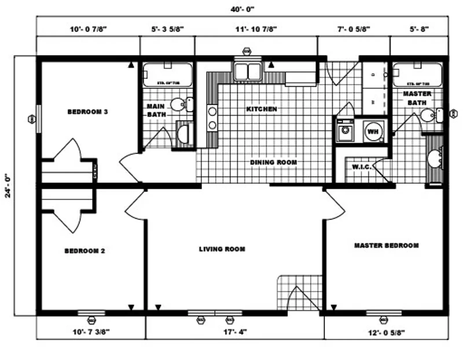G-200 floor plan, drawn by Pine Grove Homes