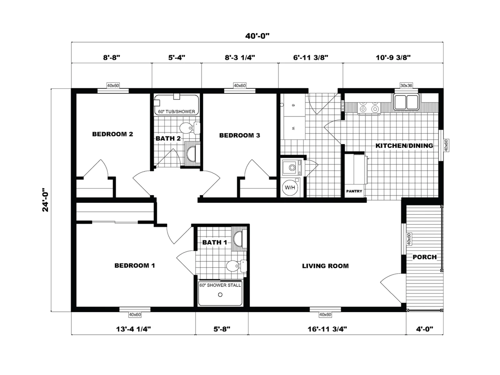 G-204 floor plan, drawn by Pine Grove Homes