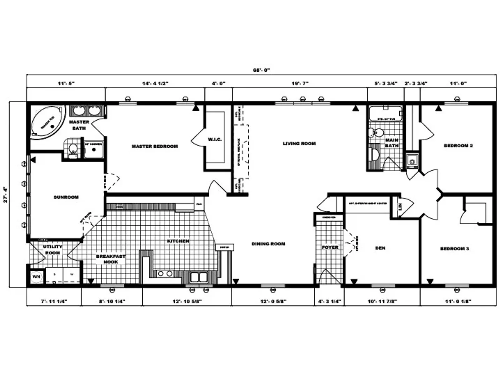 G-2053 floor plan, drawn by Pine Grove Homes