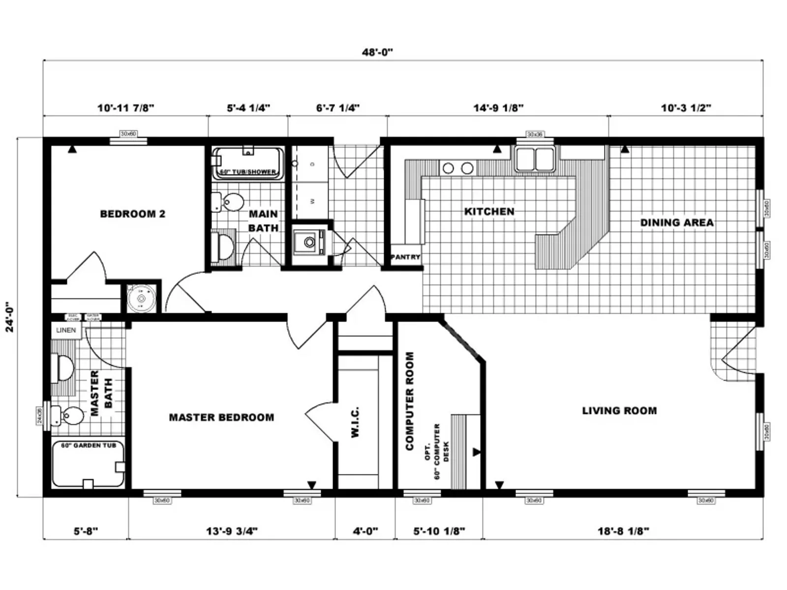 G-217 floor plan, drawn by Pine Grove Homes