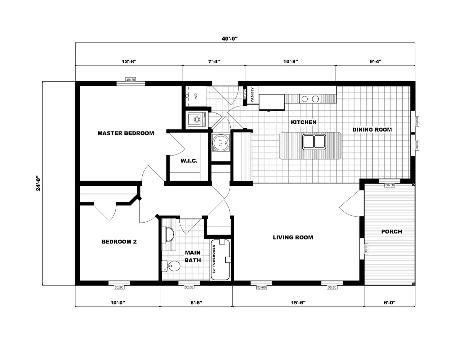 G-219 floor plan, drawn by Pine Grove Homes