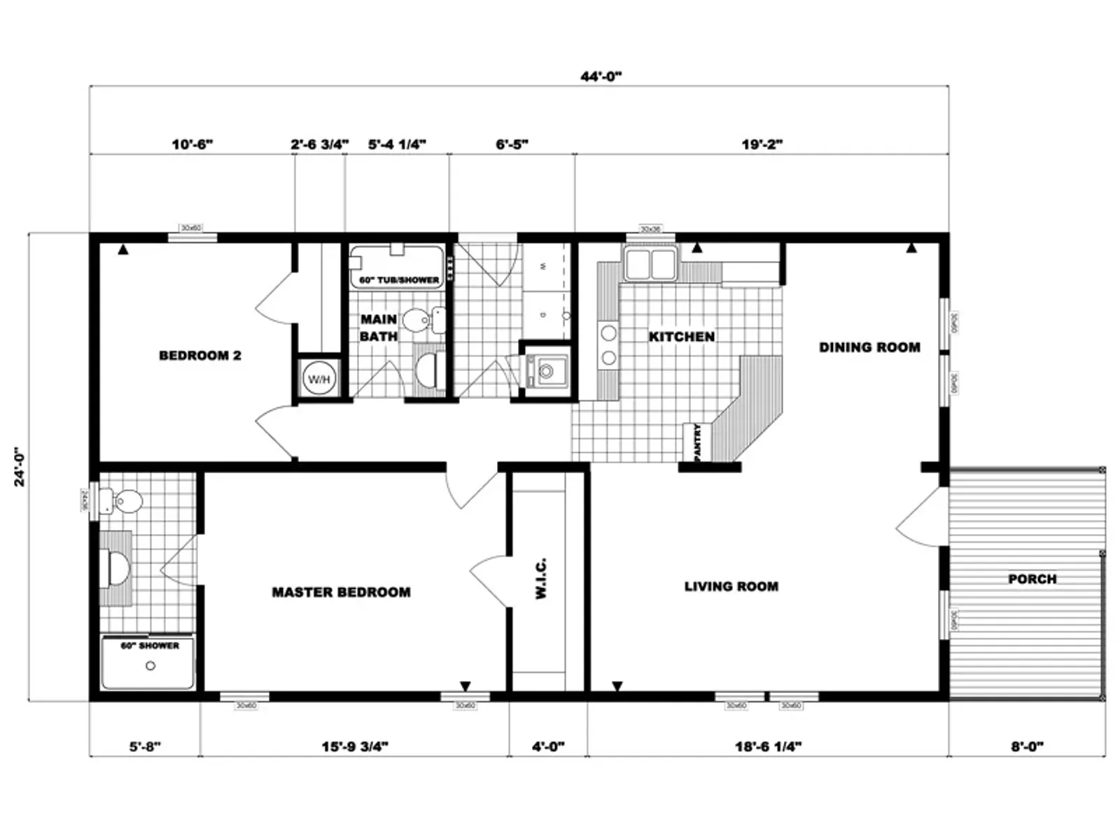 G-237 floor plan, drawn by Pine Grove Homes