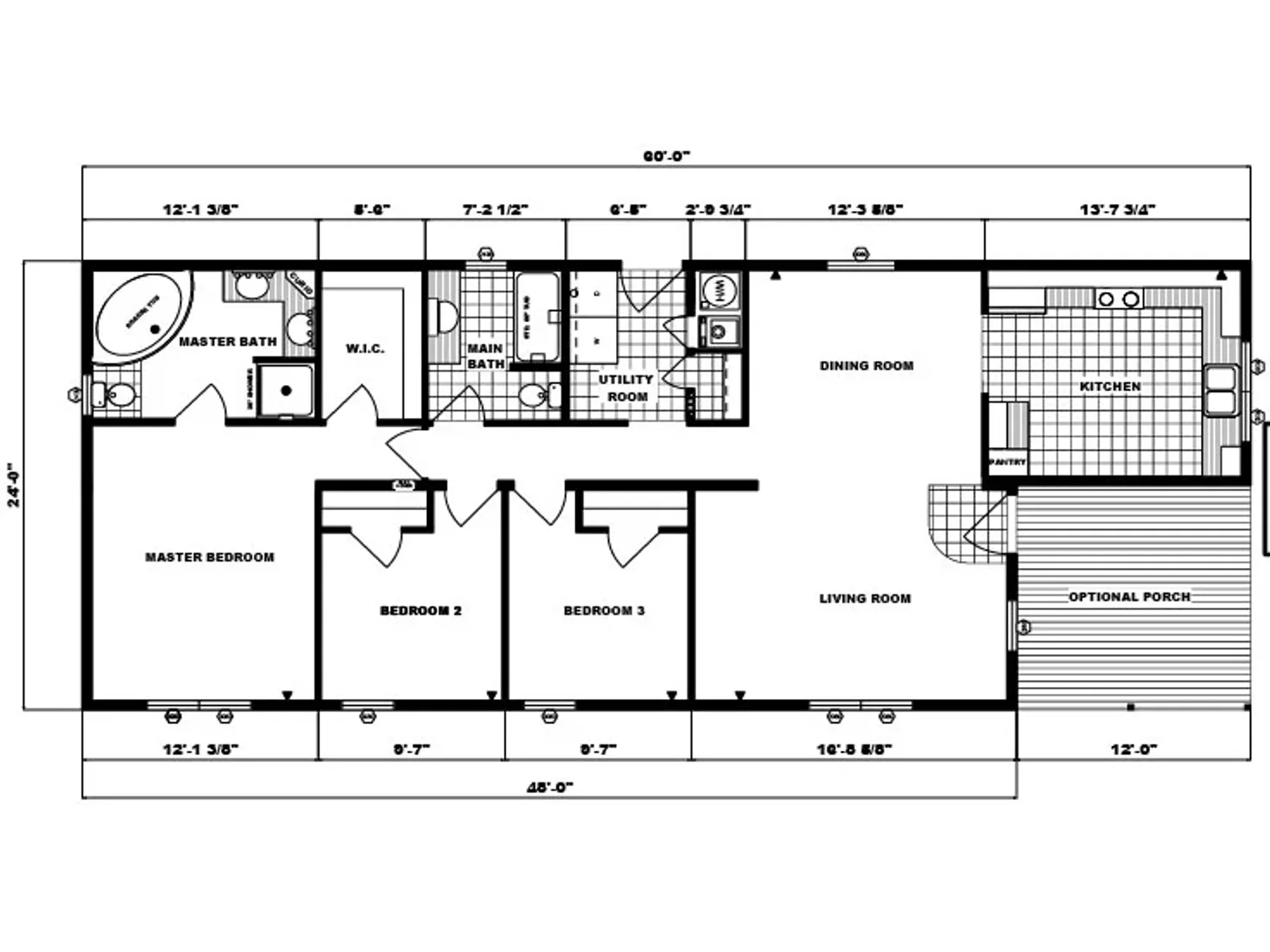 G-250 floor plan, drawn by Pine Grove Homes