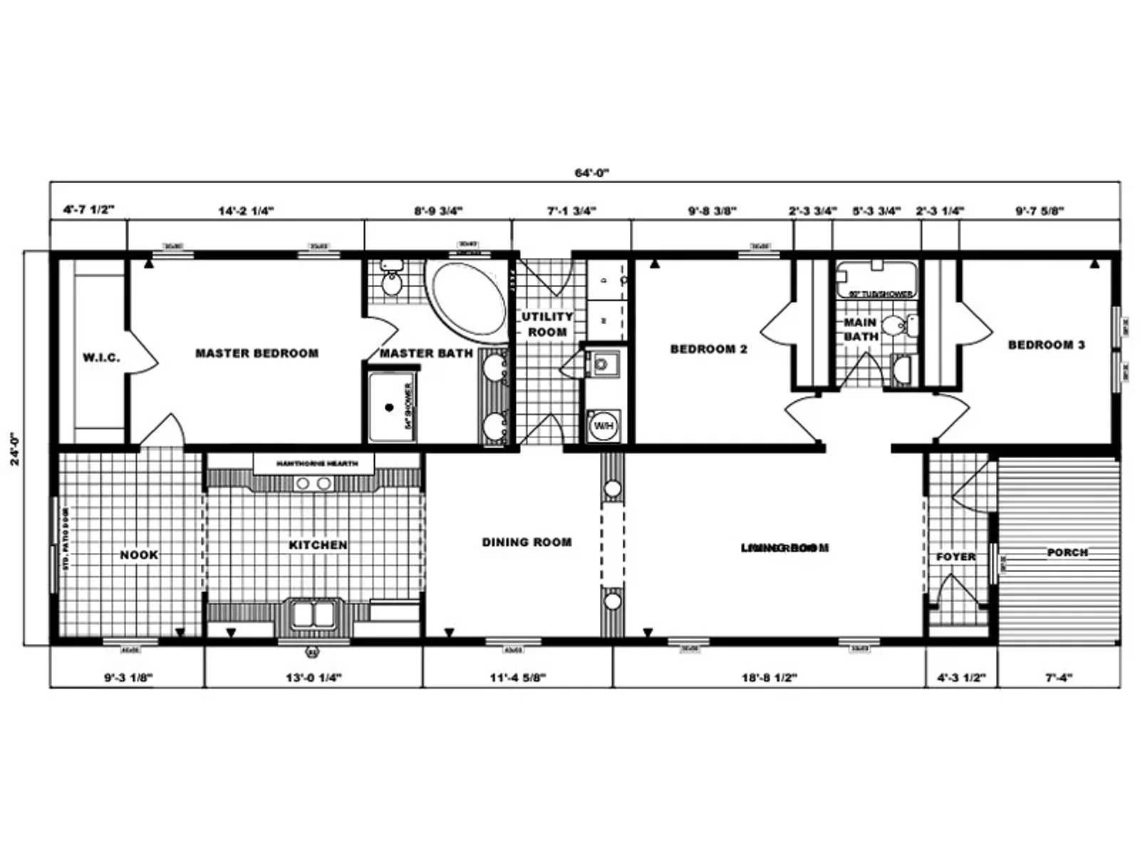 G-261 floor plan, drawn by Pine Grove Homes