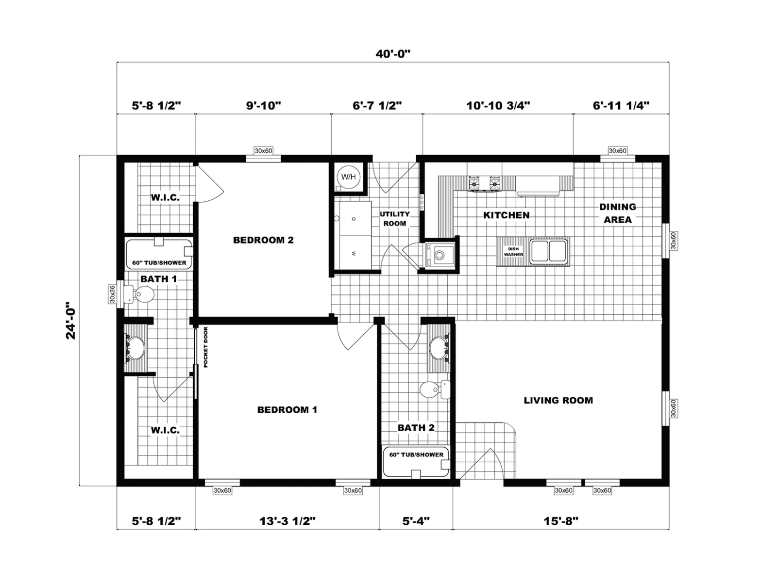 G-268 floor plan, drawn by Pine Grove Homes