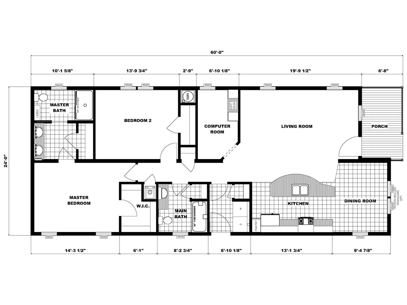 G-289 floor plan, drawn by Pine Grove Homes