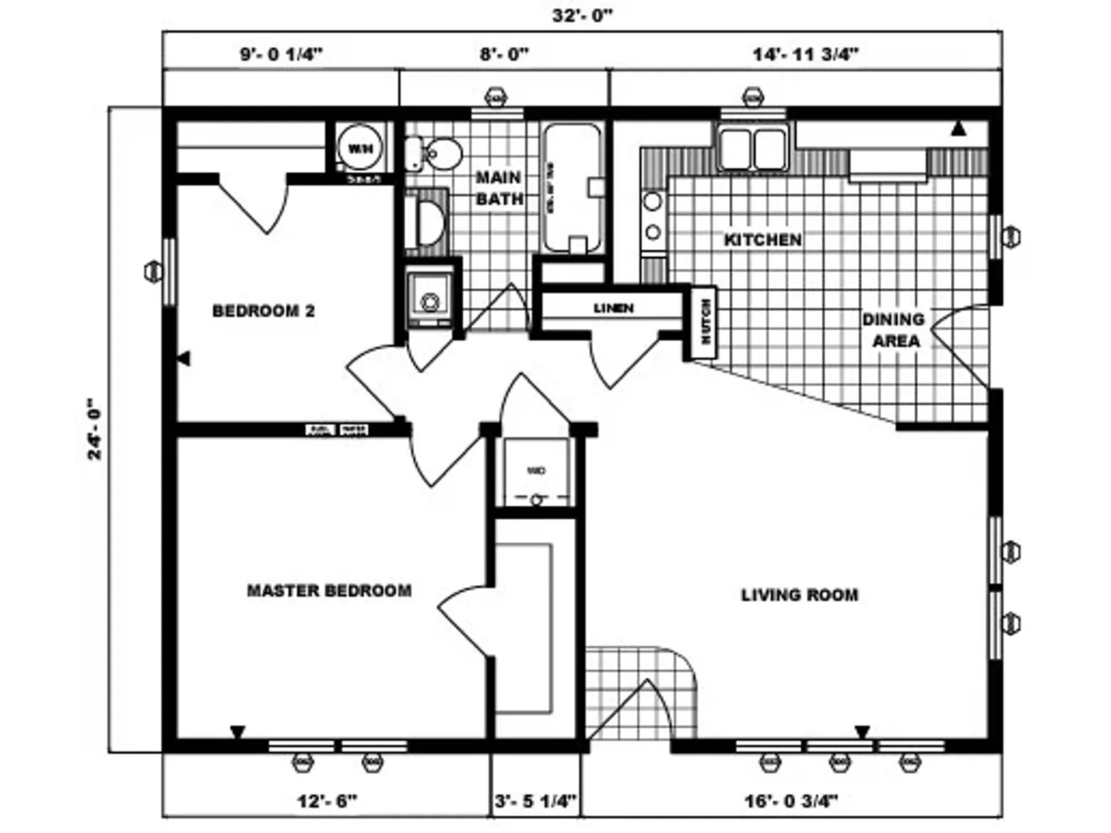 G-290 floor plan, drawn by Pine Grove Homes