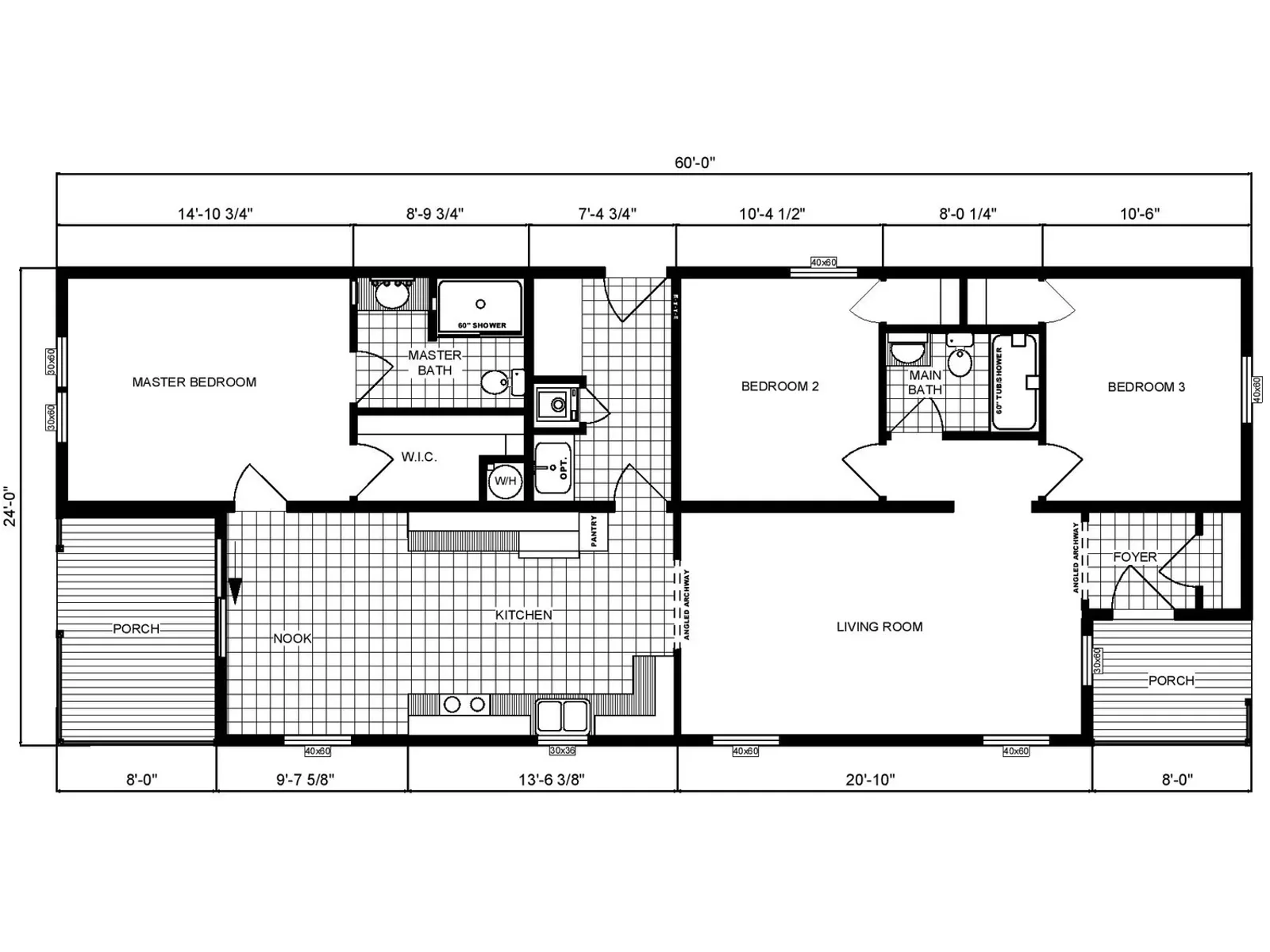 G-299 floor plan, drawn by Pine Grove Homes