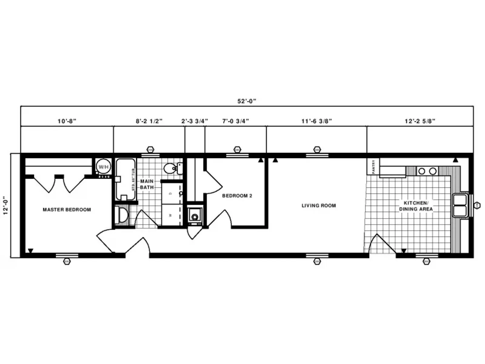 G-302 floor plan, drawn by Pine Grove Homes
