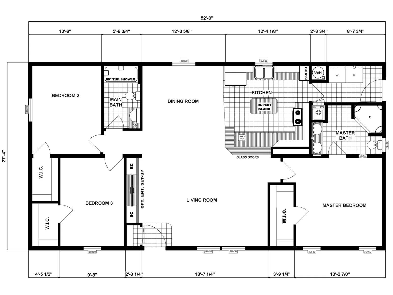 G-3356 floor plan, drawn by Pine Grove Homes