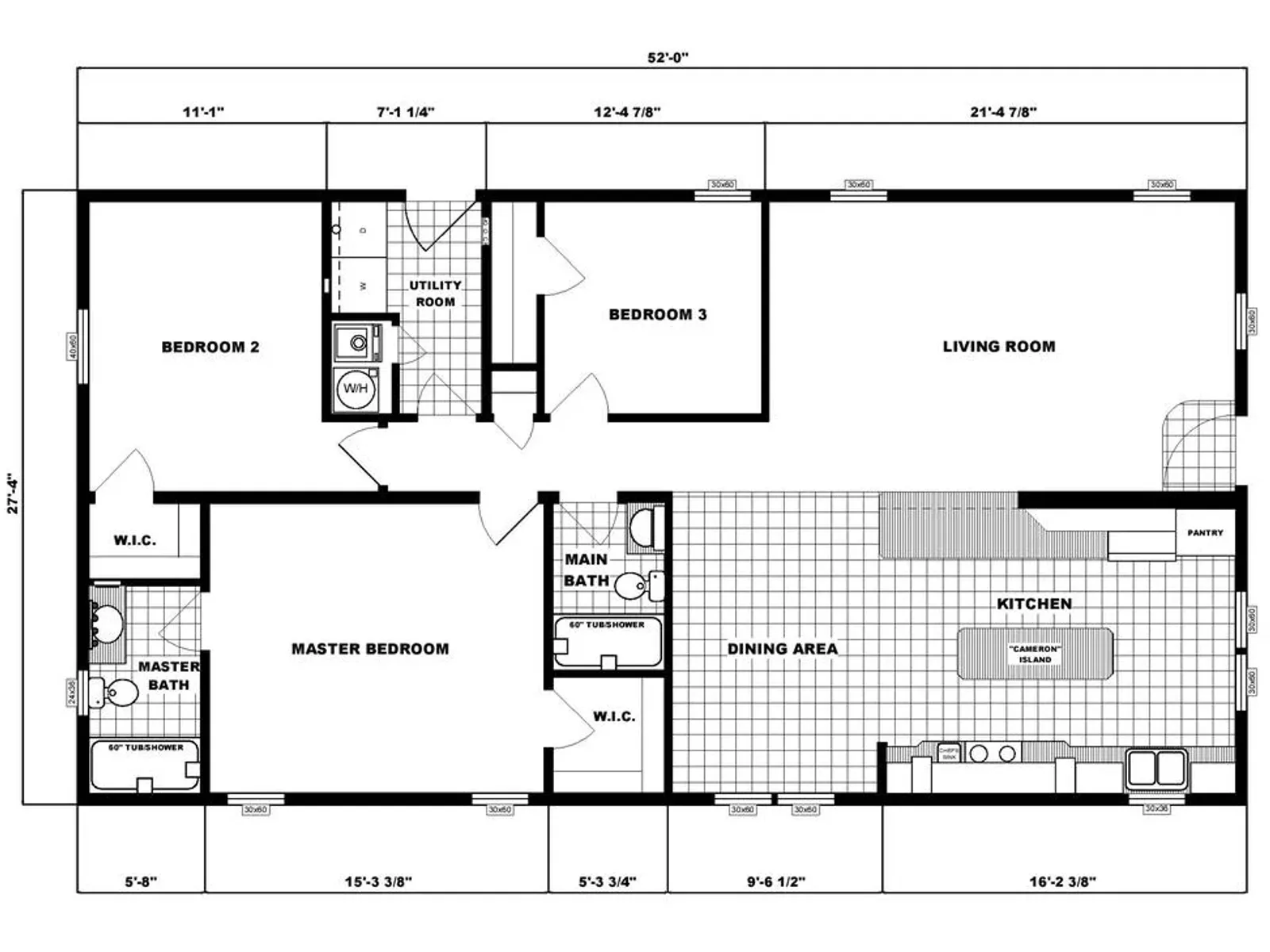 G-3358 floor plan, drawn by Pine Grove Homes