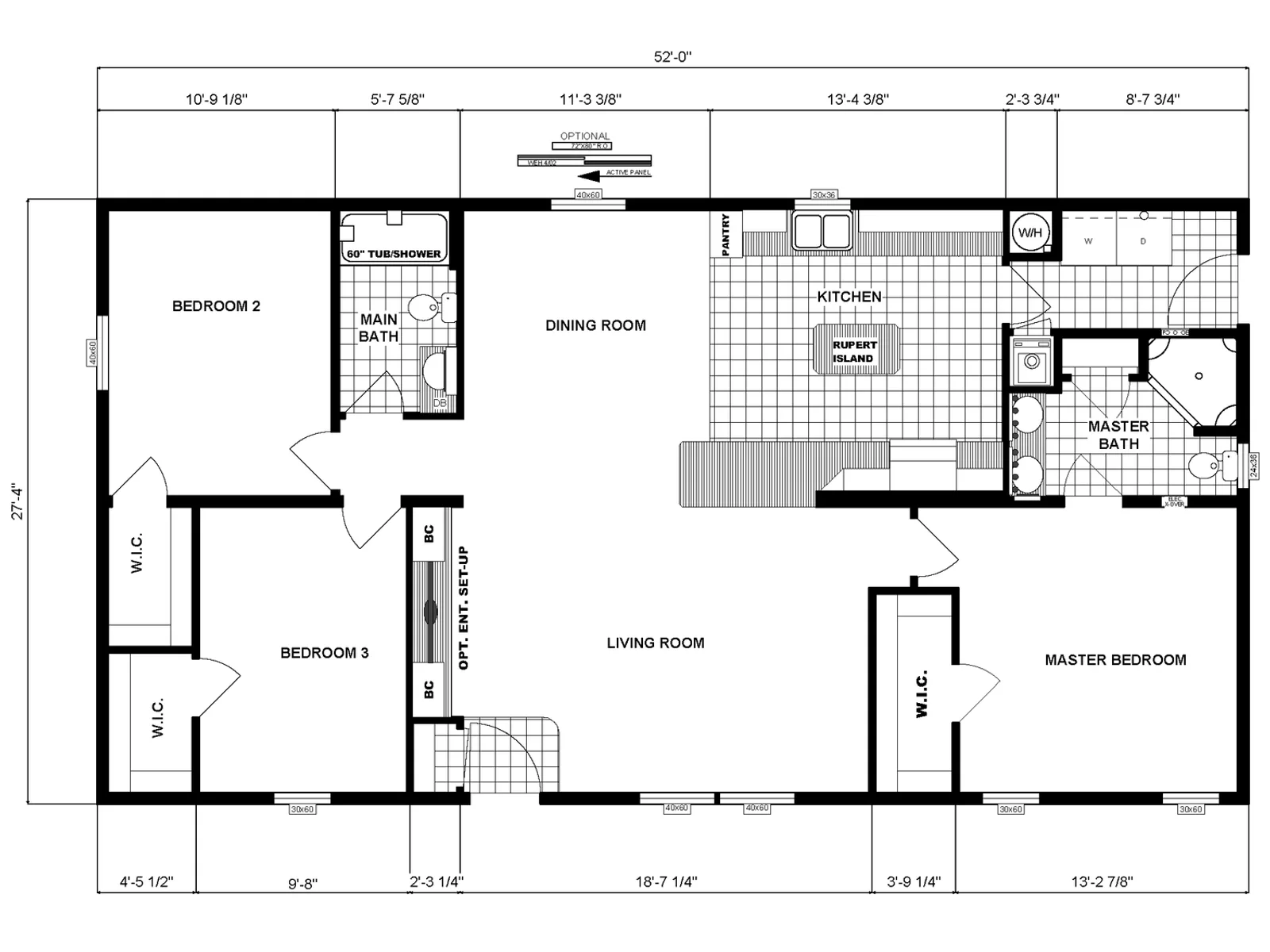 G-3361 floor plan, drawn by Pine Grove Homes