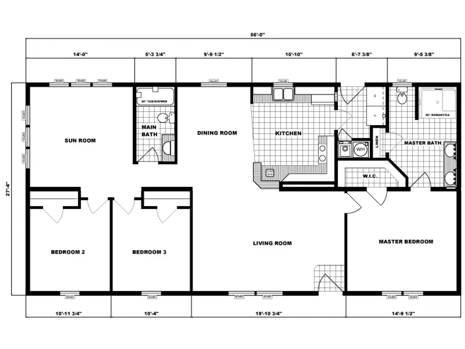 G-3452 floor plan, drawn by Pine Grove Homes