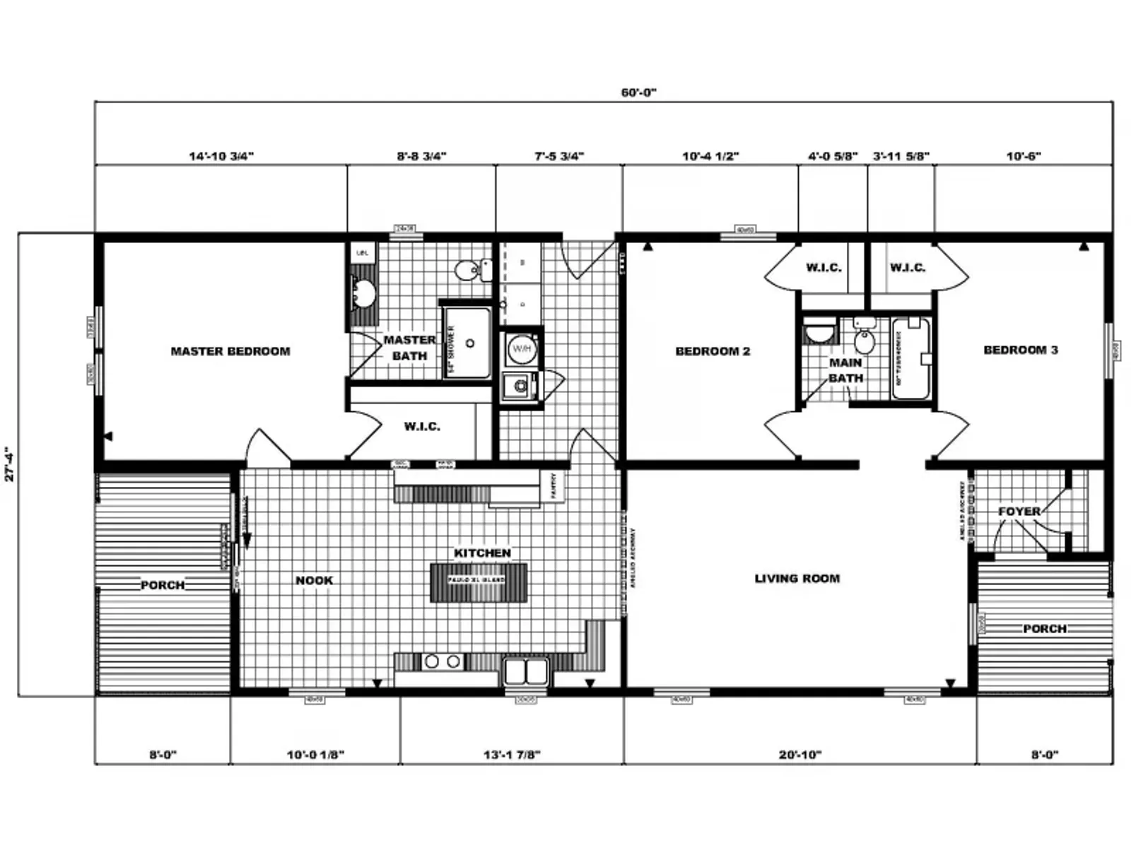 G-3551 floor plan, drawn by Pine Grove Homes