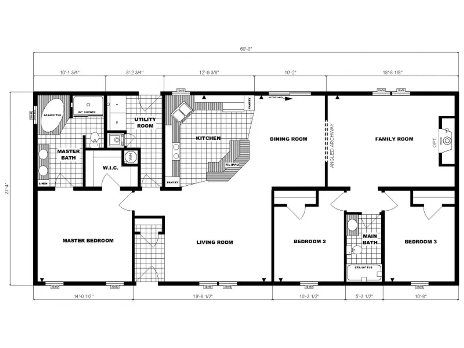 G-3554 floor plan, drawn by Pine Grove Homes