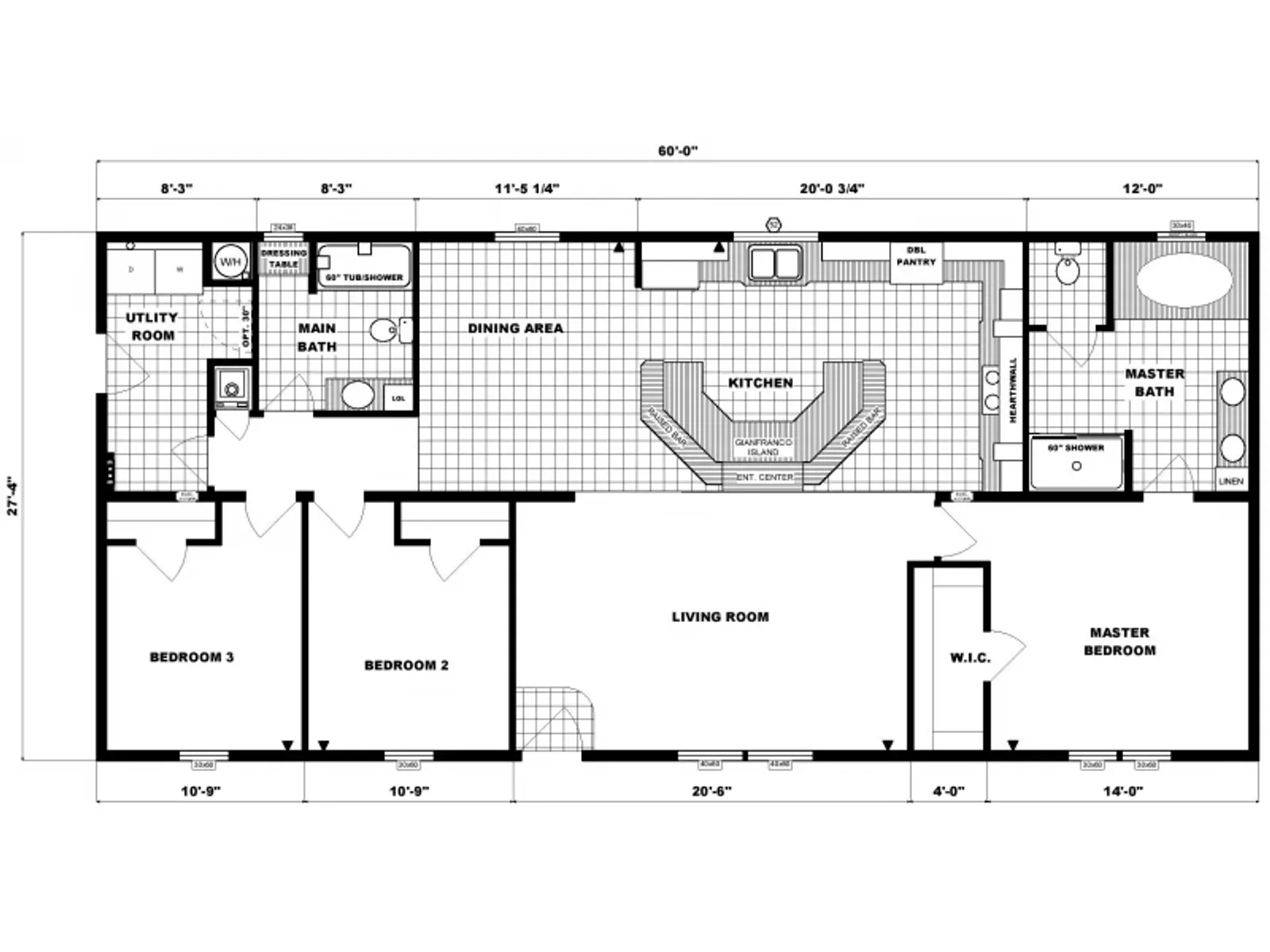 G-3557 floor plan, drawn by Pine Grove Homes