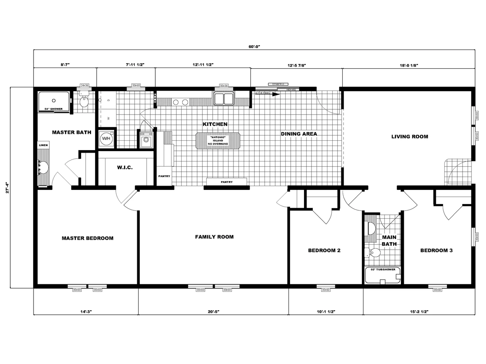 G-3559 floor plan, drawn by Pine Grove Homes
