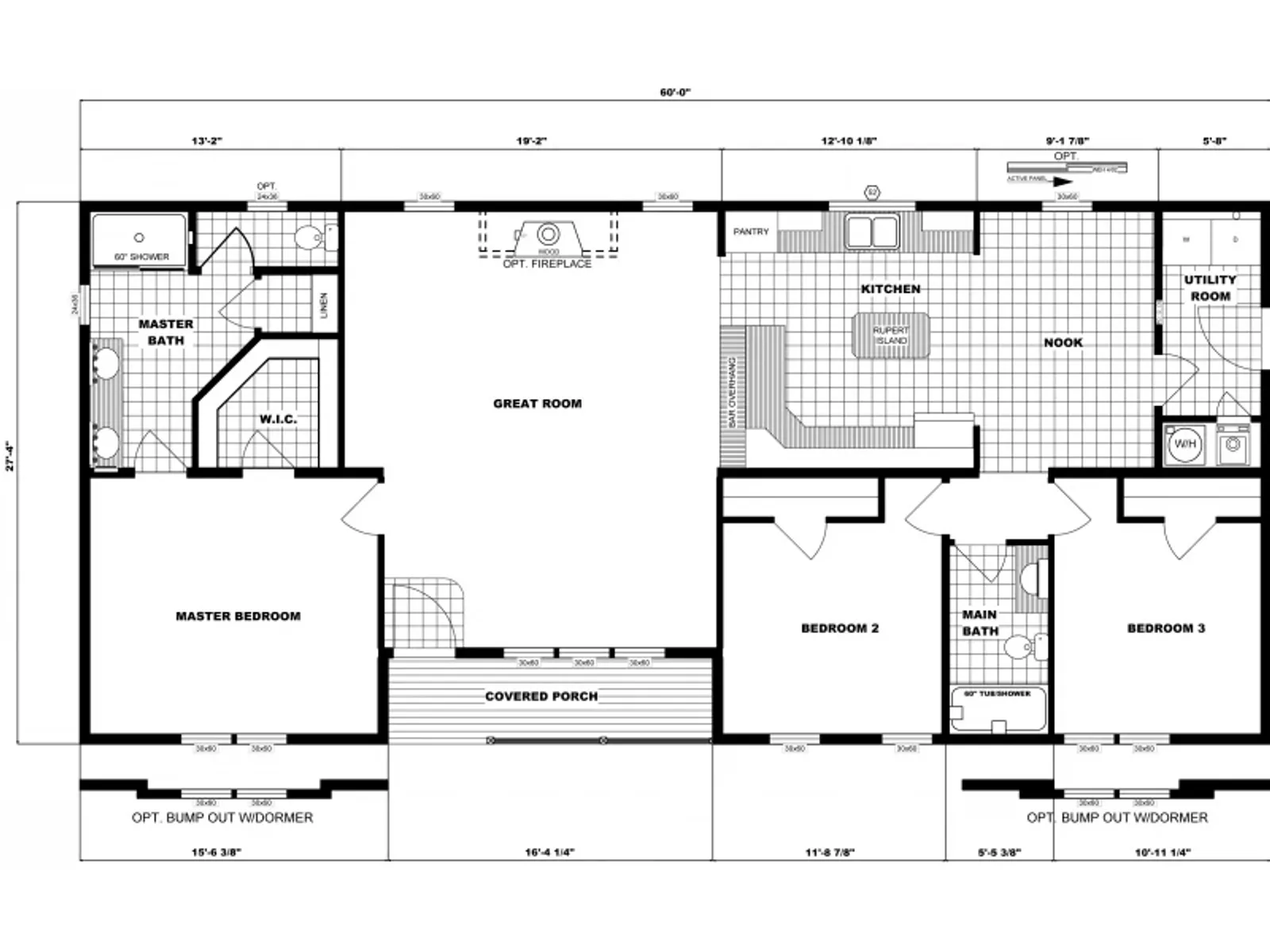 G-3561 floor plan, drawn by Pine Grove Homes