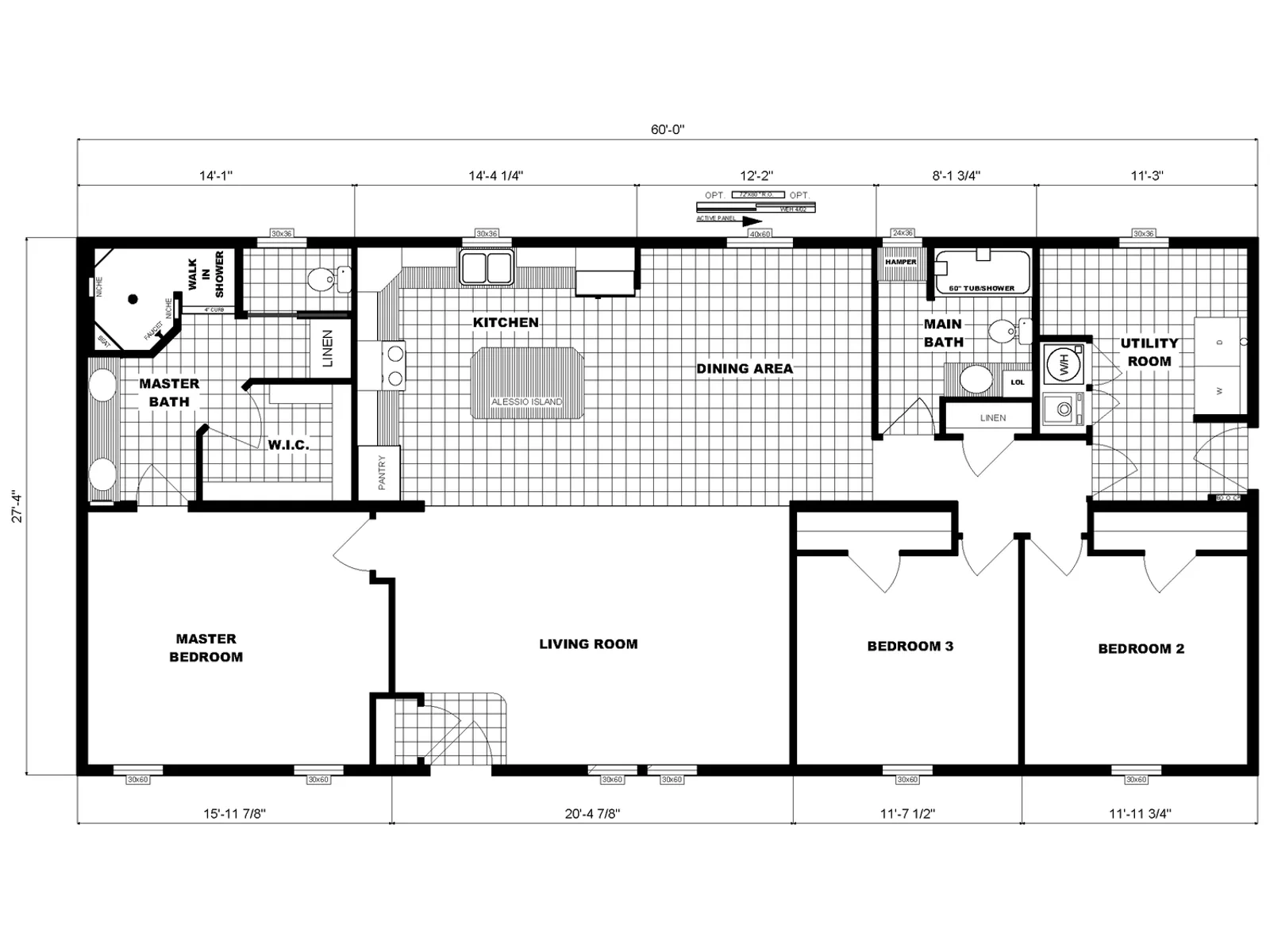 G-3564 floor plan, drawn by Pine Grove Homes