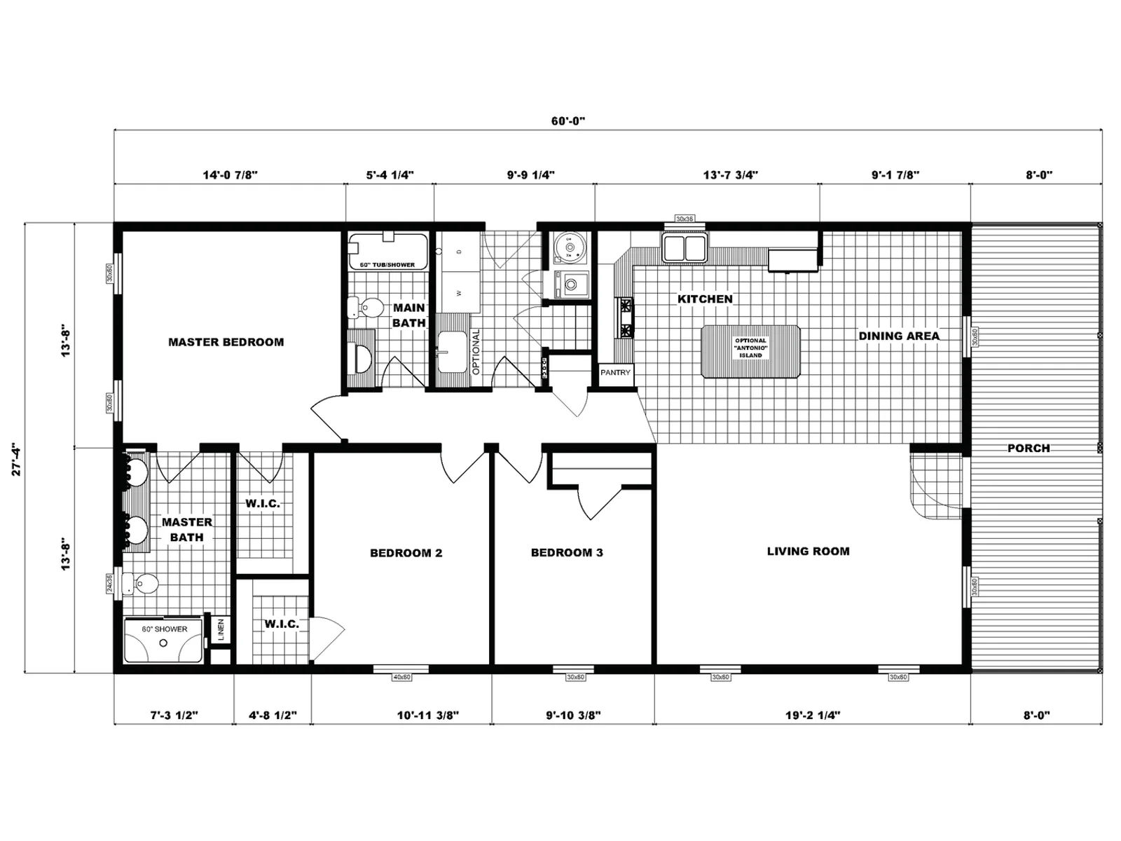 G-3566 floor plan, drawn by Pine Grove Homes