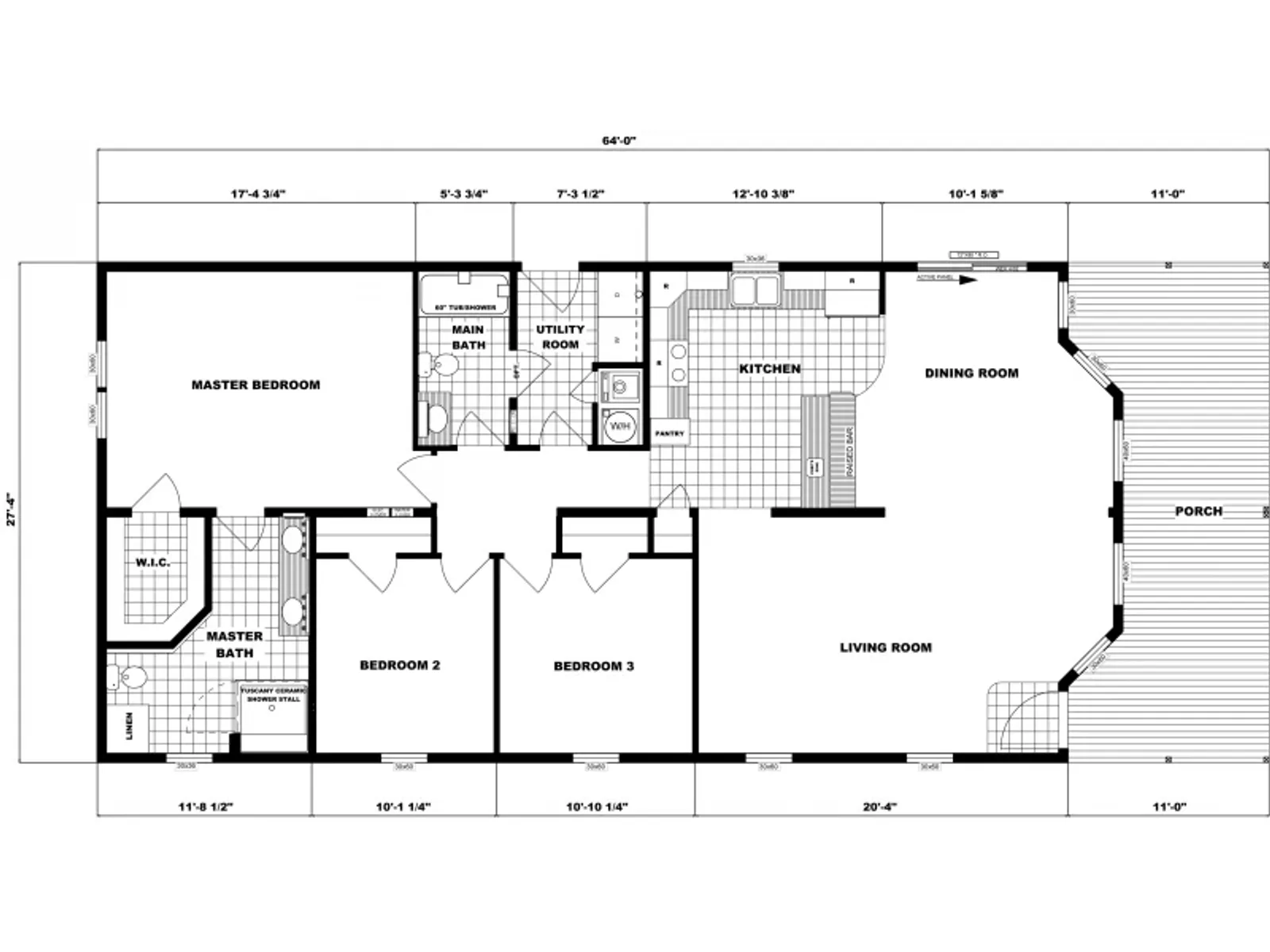 G-3649 floor plan, drawn by Pine Grove Homes