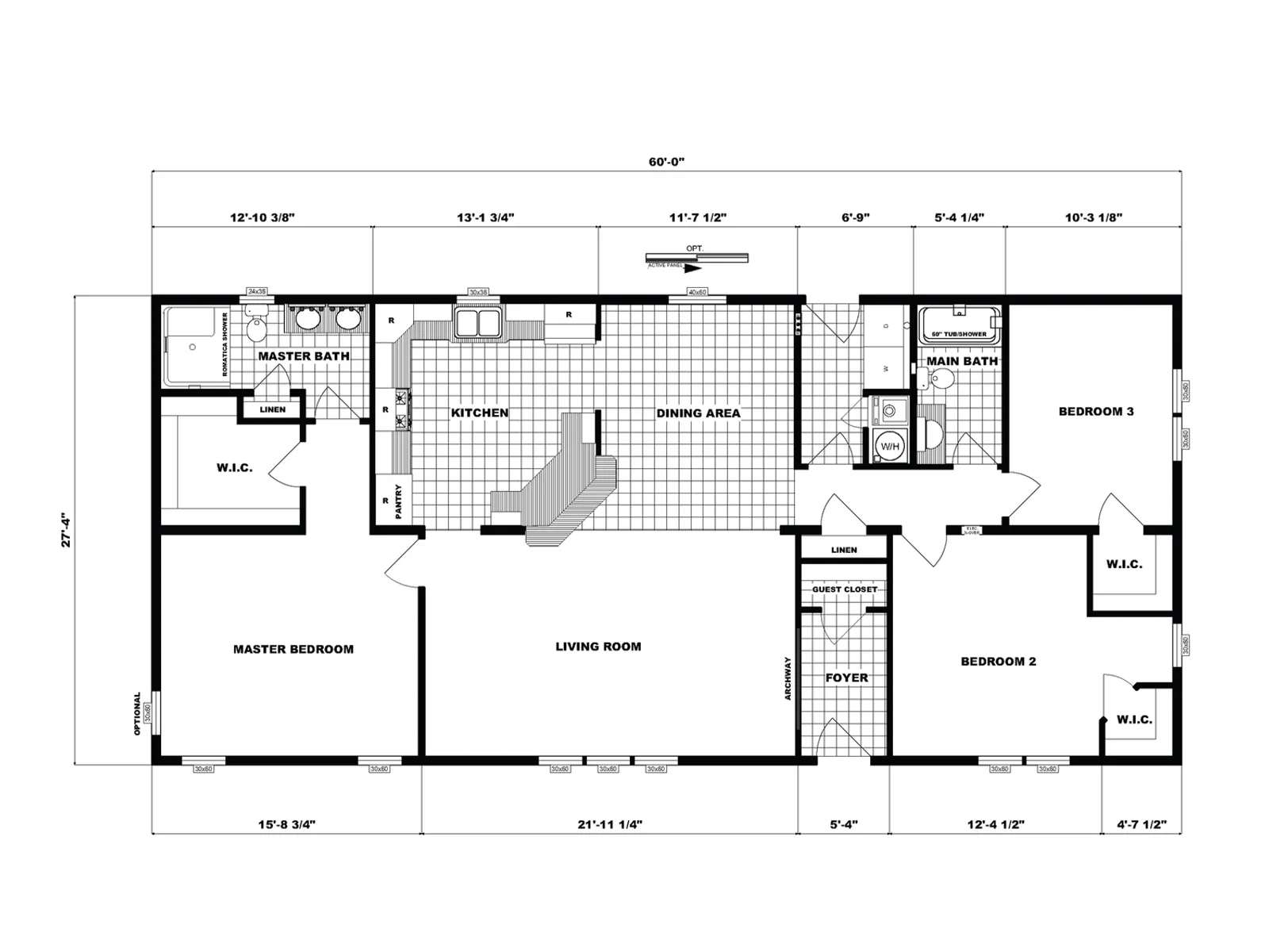 G-3650 floor plan, drawn by Pine Grove Homes