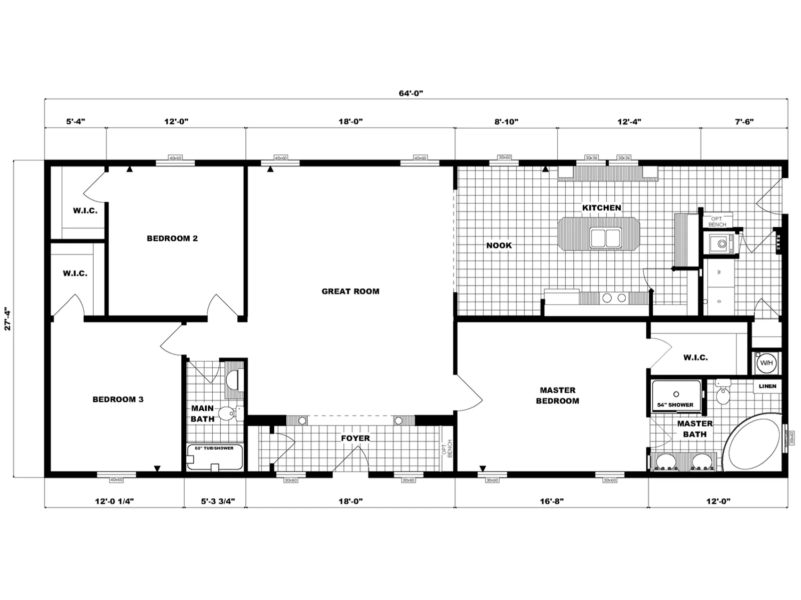 G-3652 floor plan, drawn by Pine Grove Homes
