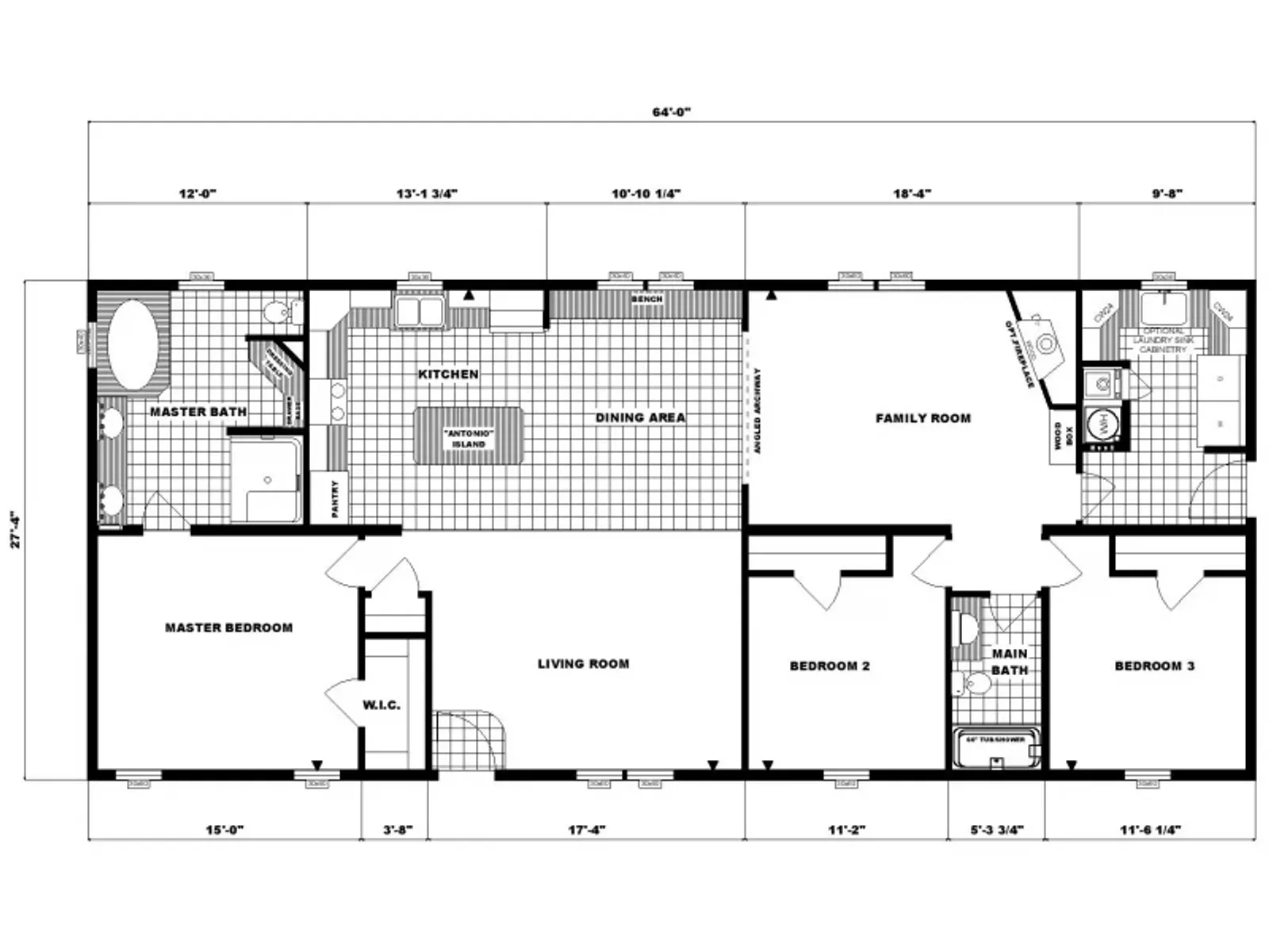 G-3653 floor plan, drawn by Pine Grove Homes