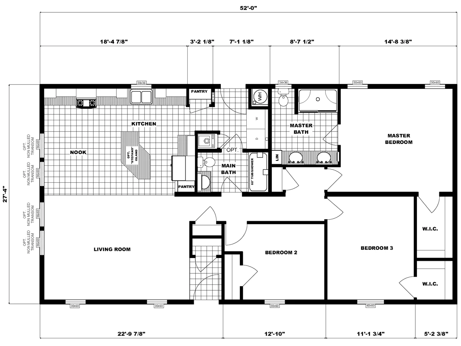 G-4001 floor plan, drawn by Pine Grove Homes