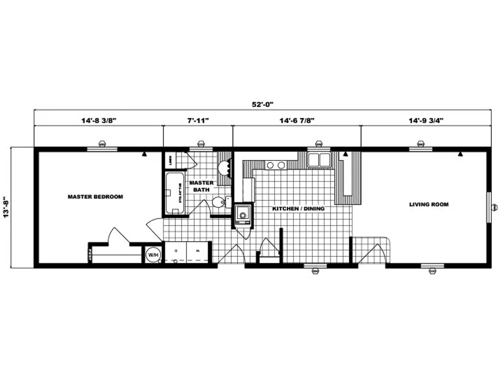 G-545 floor plan, drawn by Pine Grove Homes