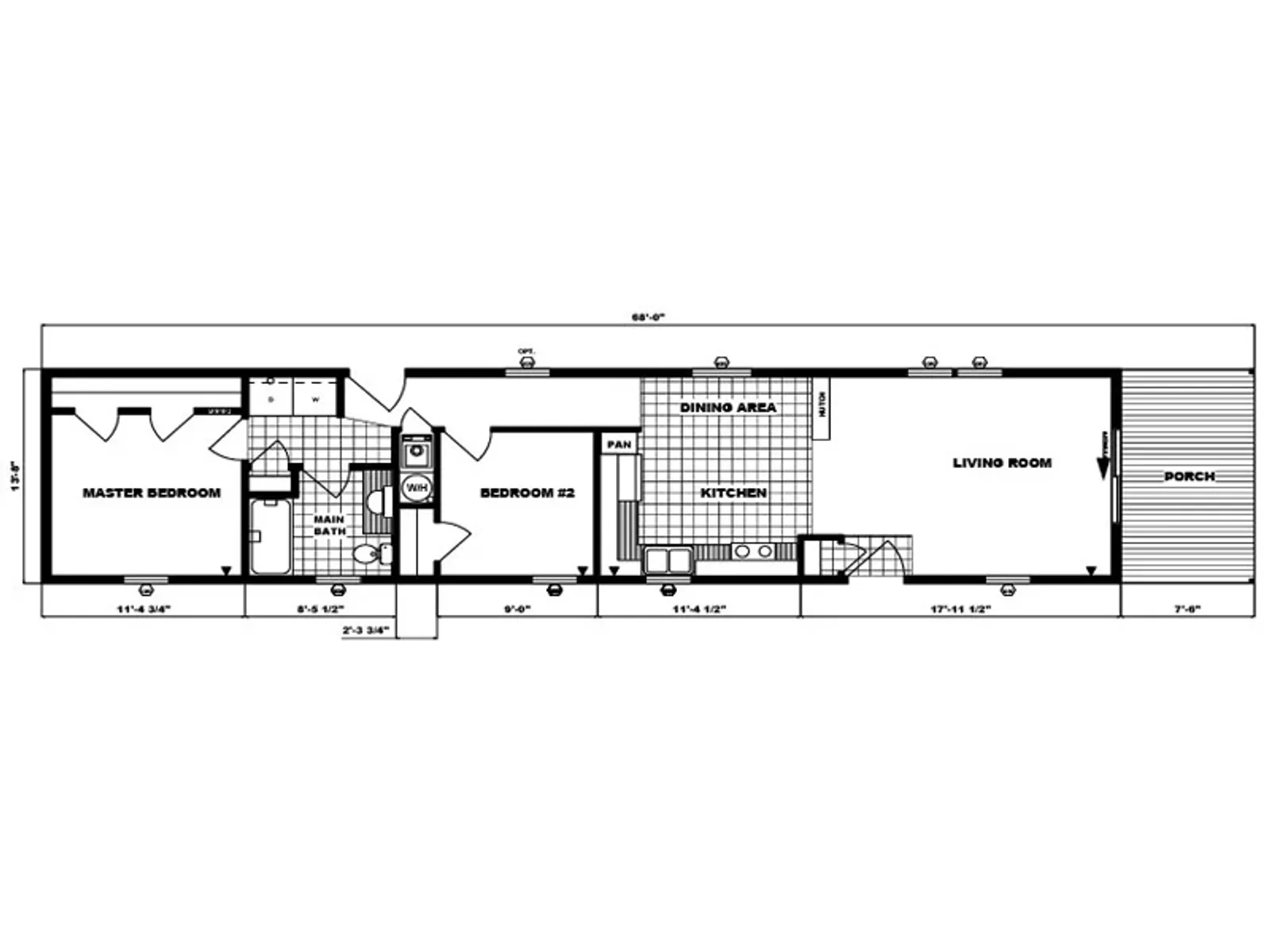 G-579 floor plan, drawn by Pine Grove Homes
