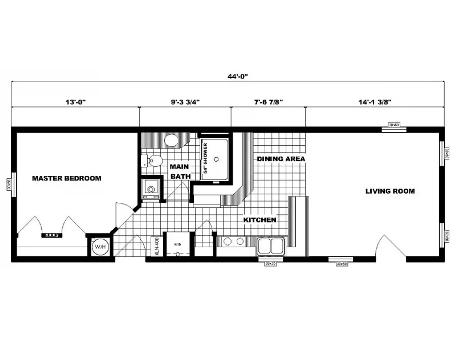 G-597 floor plan, drawn by Pine Grove Homes