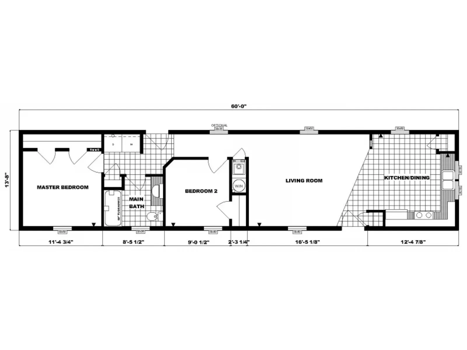 G-598 floor plan, drawn by Pine Grove Homes