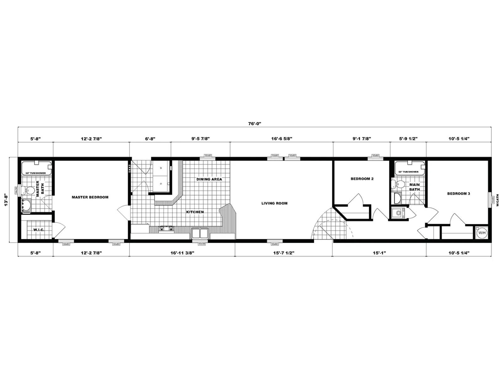 G-638 floor plan, drawn by Pine Grove Homes