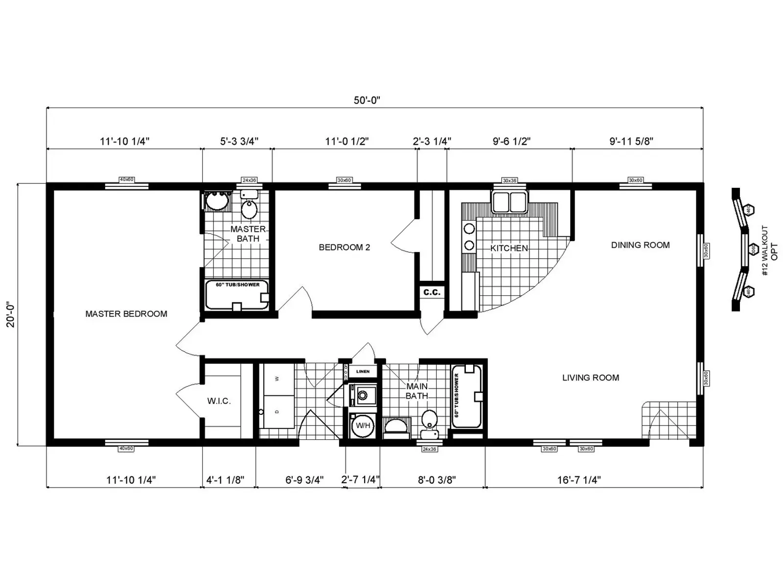 GH-138 floor plan, drawn by Pine Grove Homes
