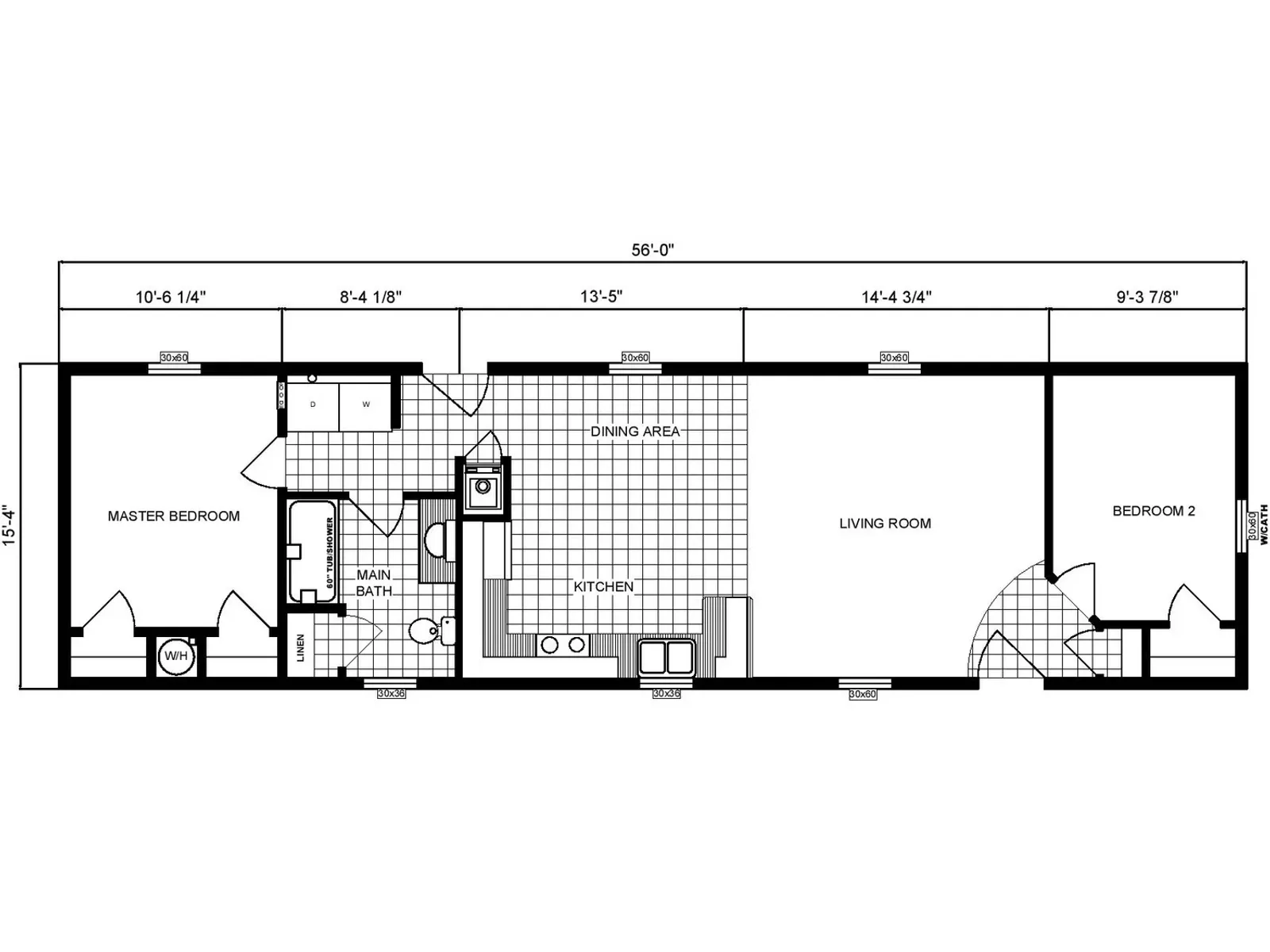 GH-16-490 floor plan, drawn by Pine Grove Homes