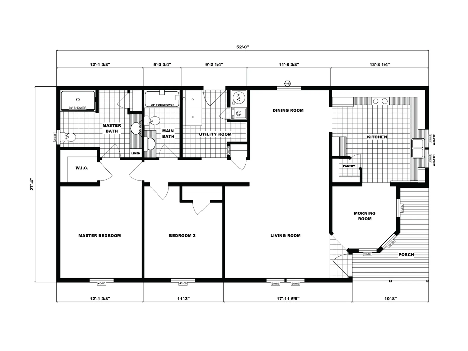 GH-1723 floor plan, drawn by Pine Grove Homes