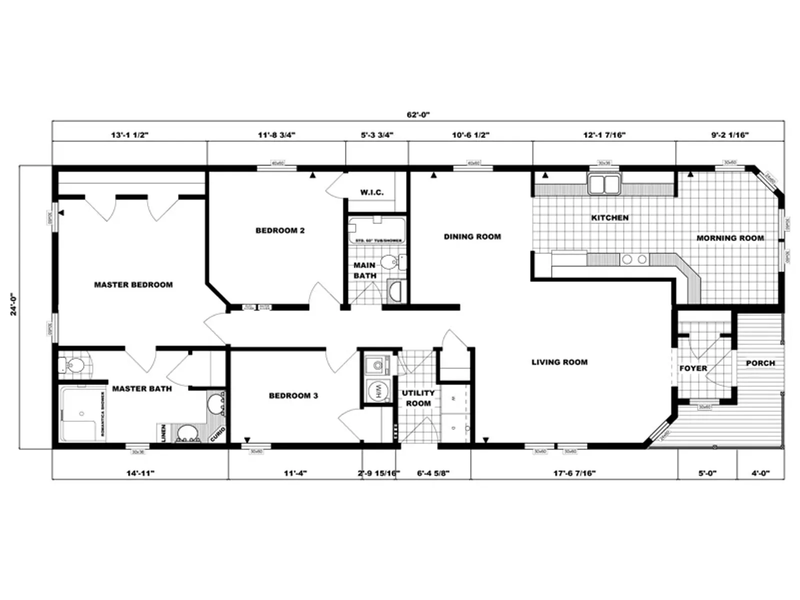 GH-260 floor plan, drawn by Pine Grove Homes