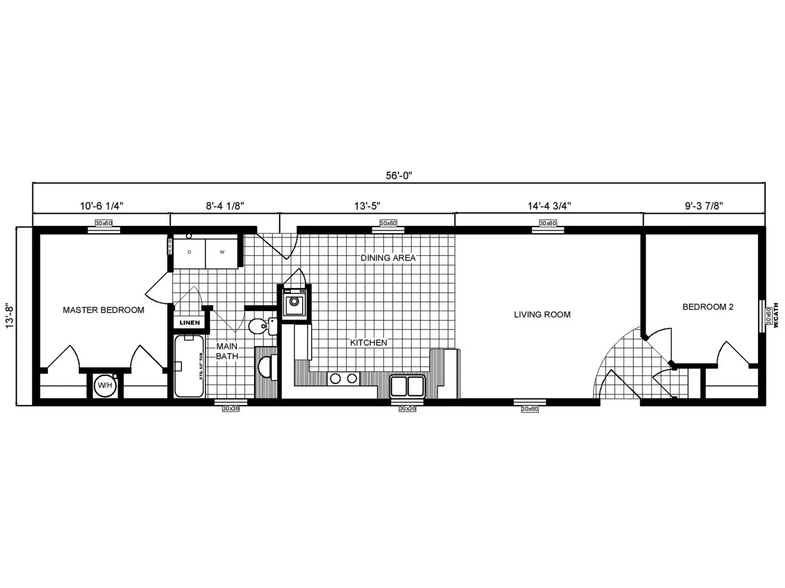 GH-490 floor plan, drawn by Pine Grove Homes