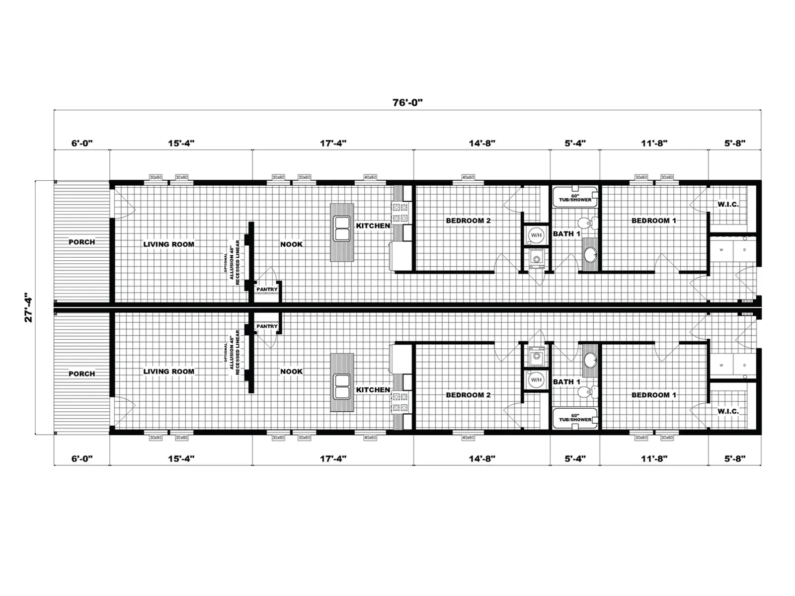 HUD-DPLX-2876-PG04 floor plan, drawn by Pine Grove Homes