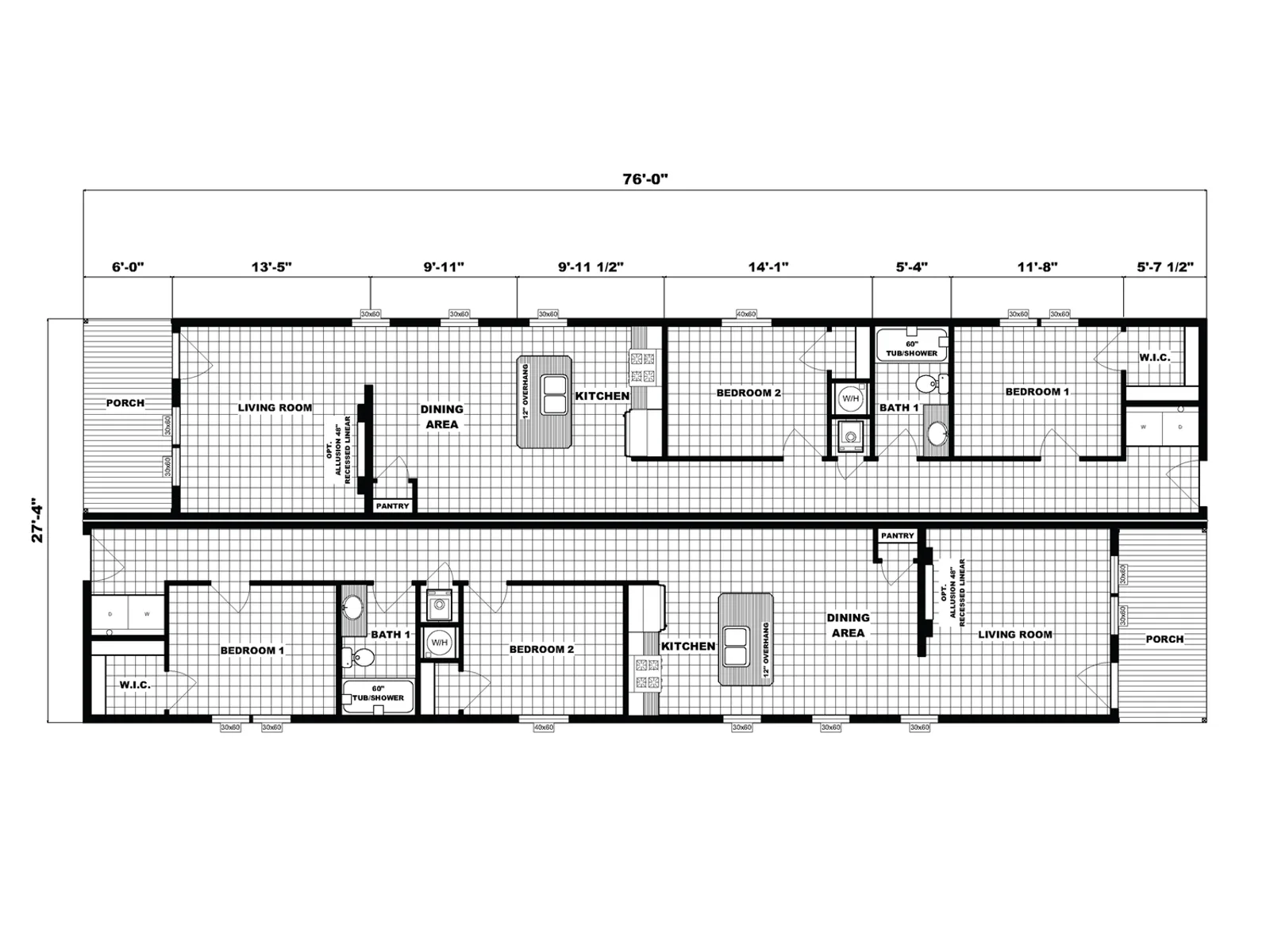 HUD-DPLX-2876-PG05 floor plan, drawn by Pine Grove Homes
