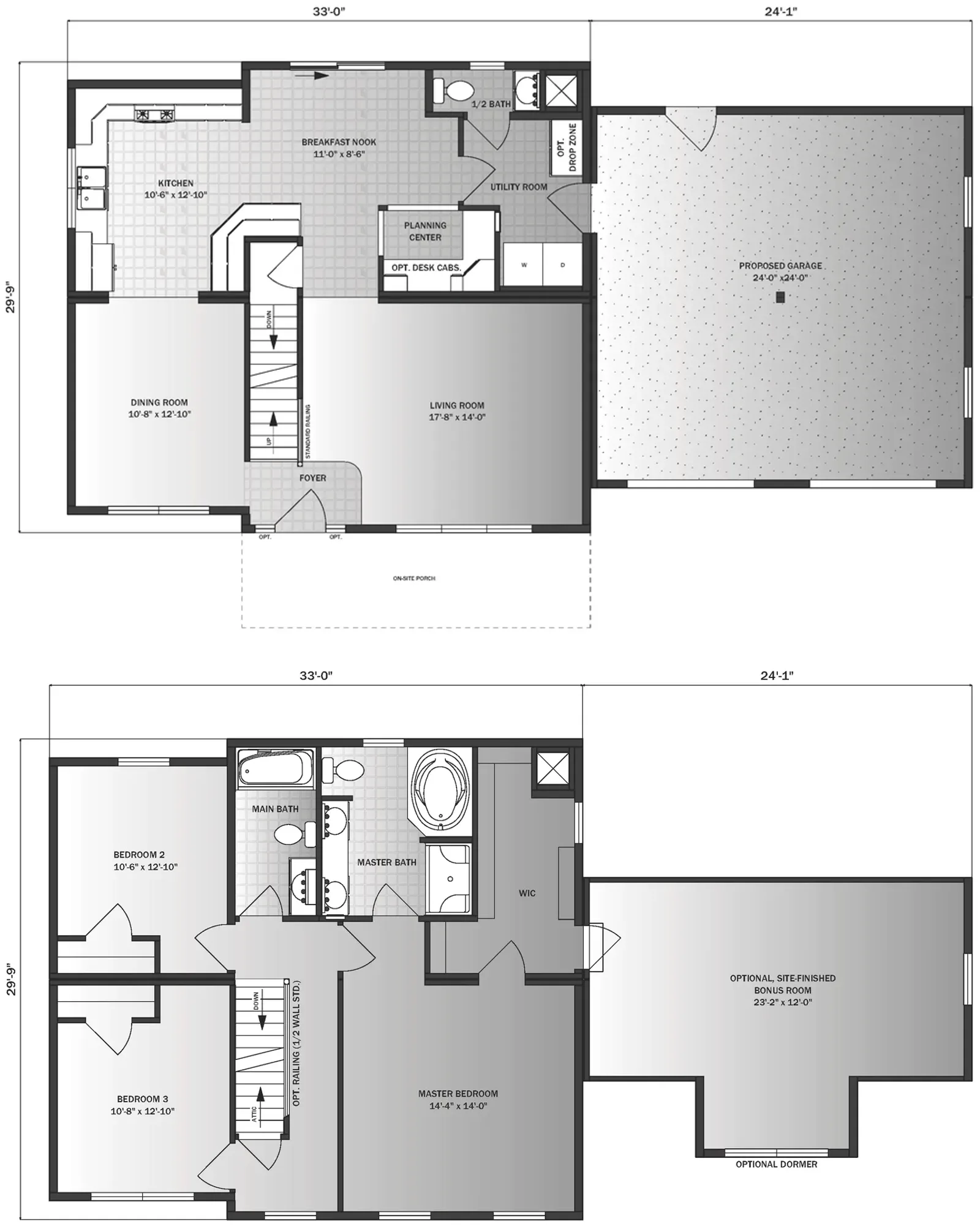 Laura II floor plan, drawn by Pleasant Valley Homes