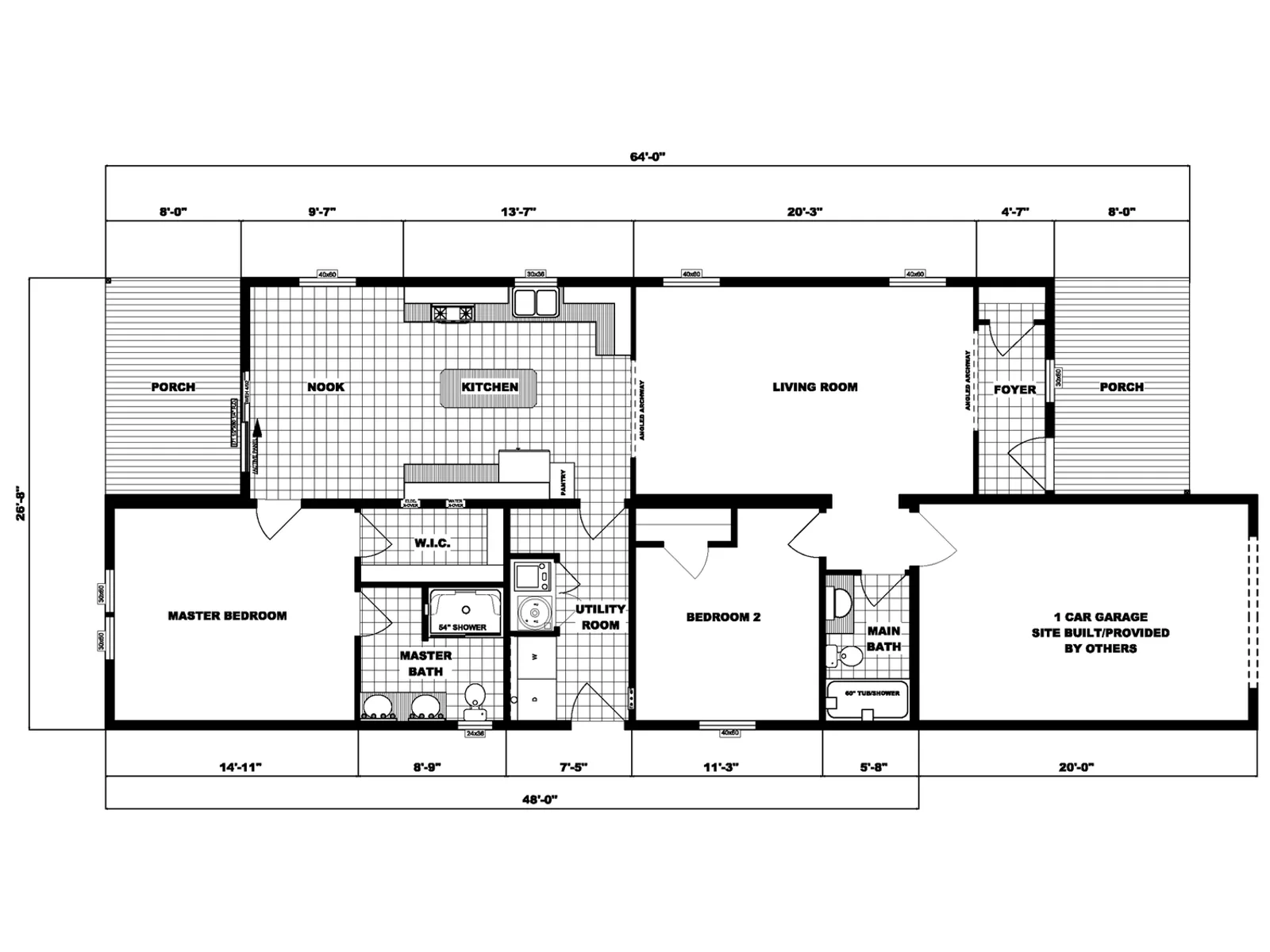 NETR G-1815 floor plan, drawn by Pine Grove Homes